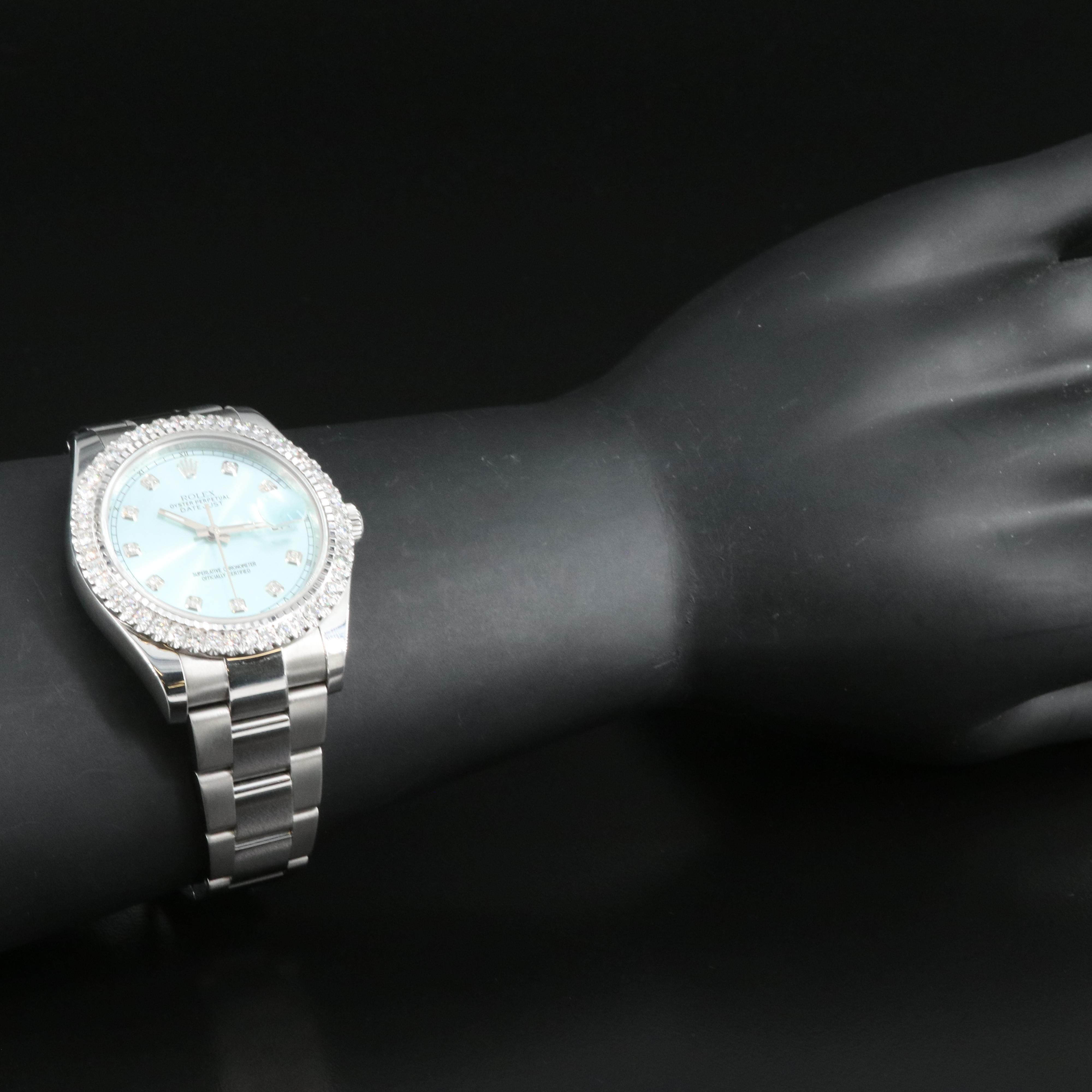 Rolex Datejust II 2.40 CTW Custom Diamond Watch