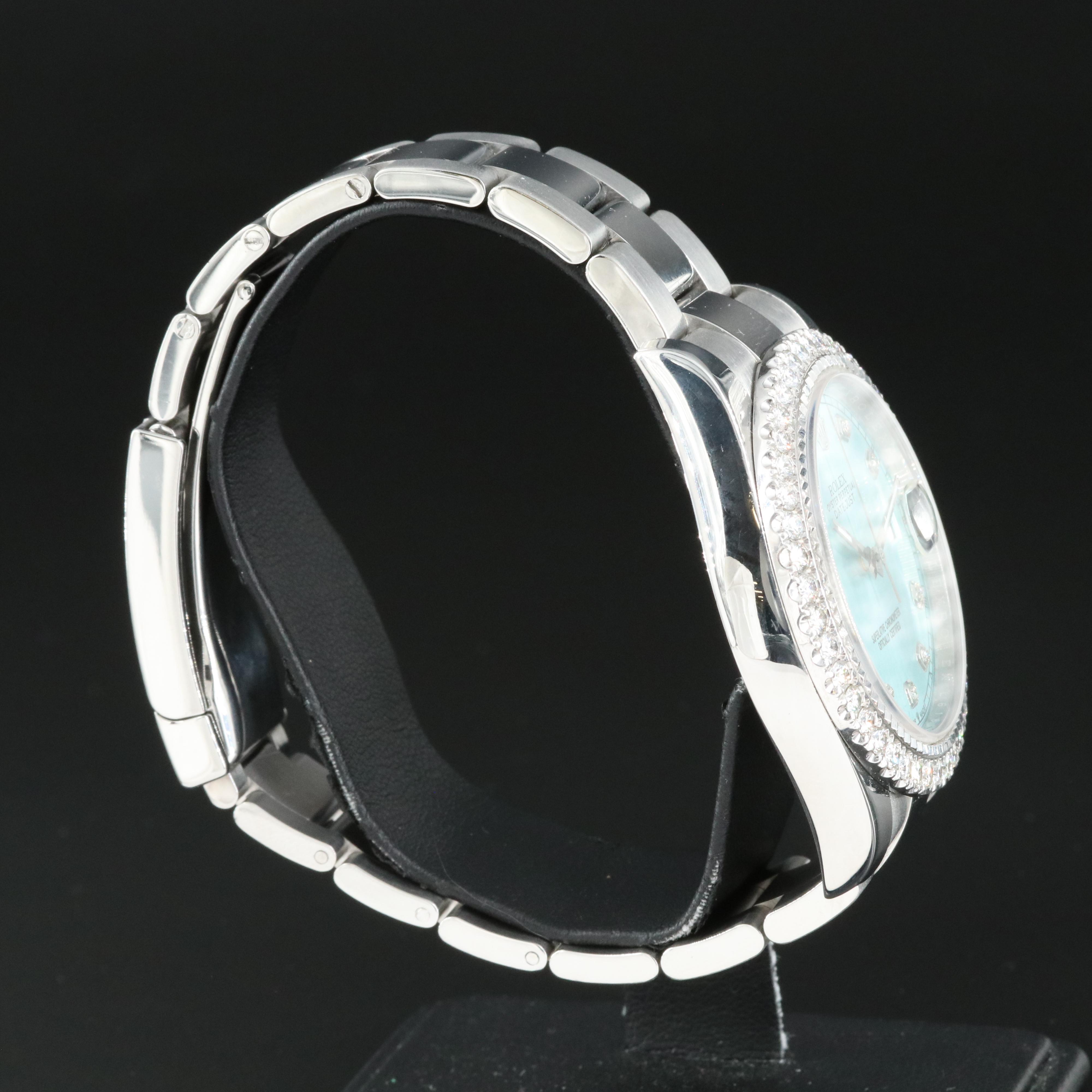 Rolex Datejust II 2.40 CTW Custom Diamond Watch