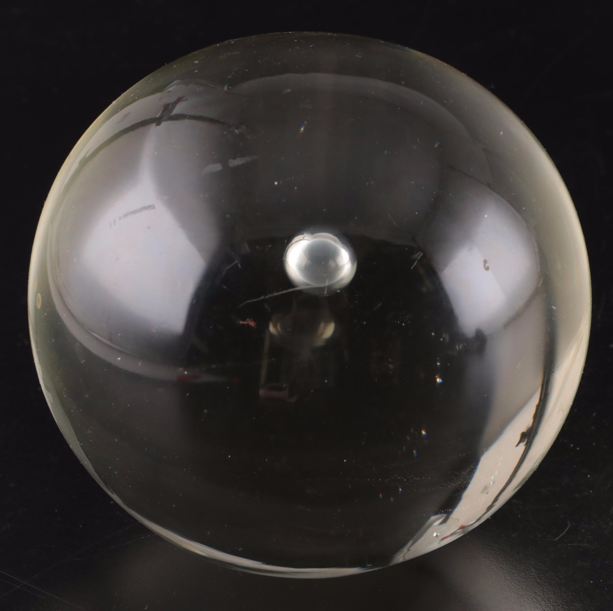 Glass Sphere Mounted on Brass Base