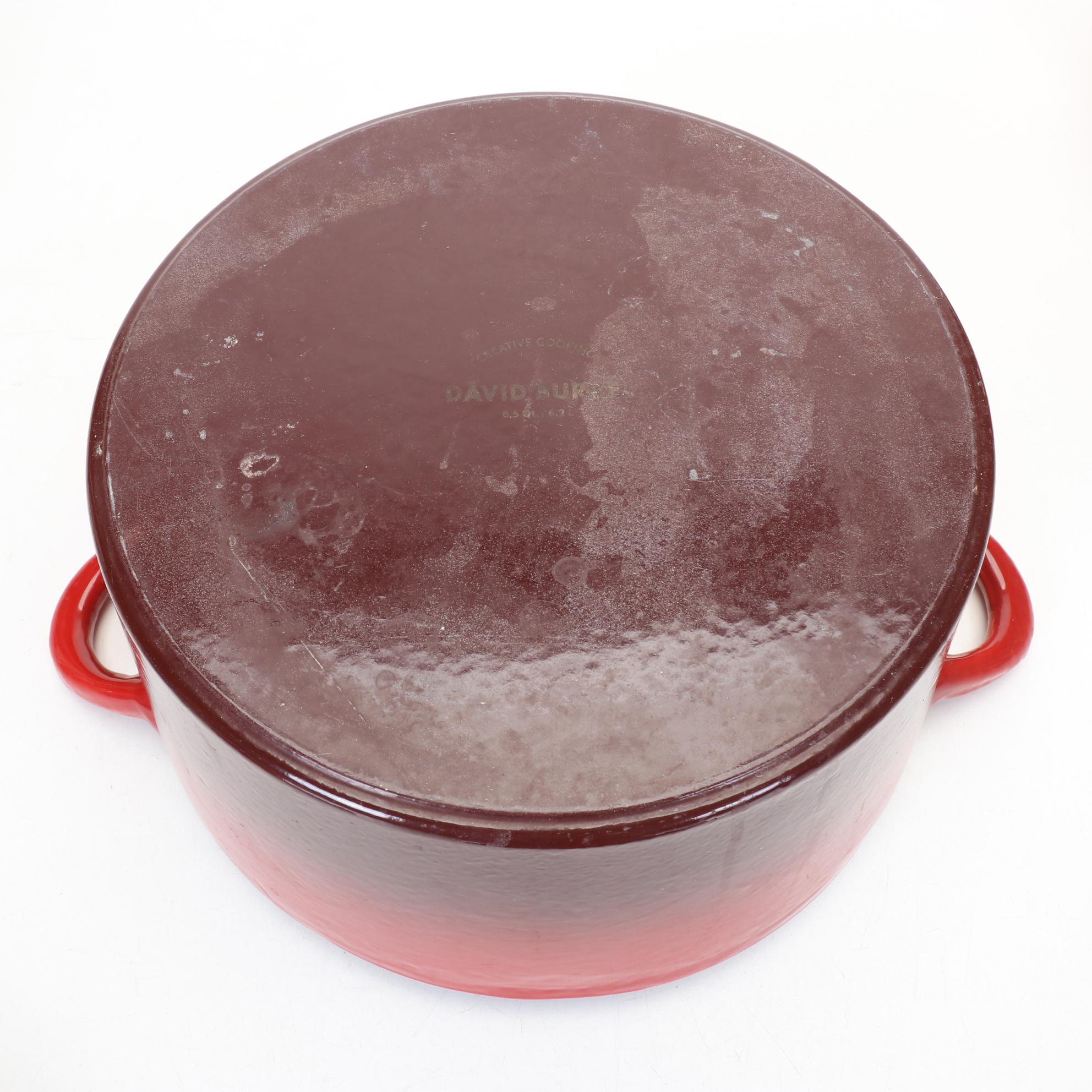 David Burke Enamel Cast Iron Dutch Oven with Other Bakeware and Kitchenware