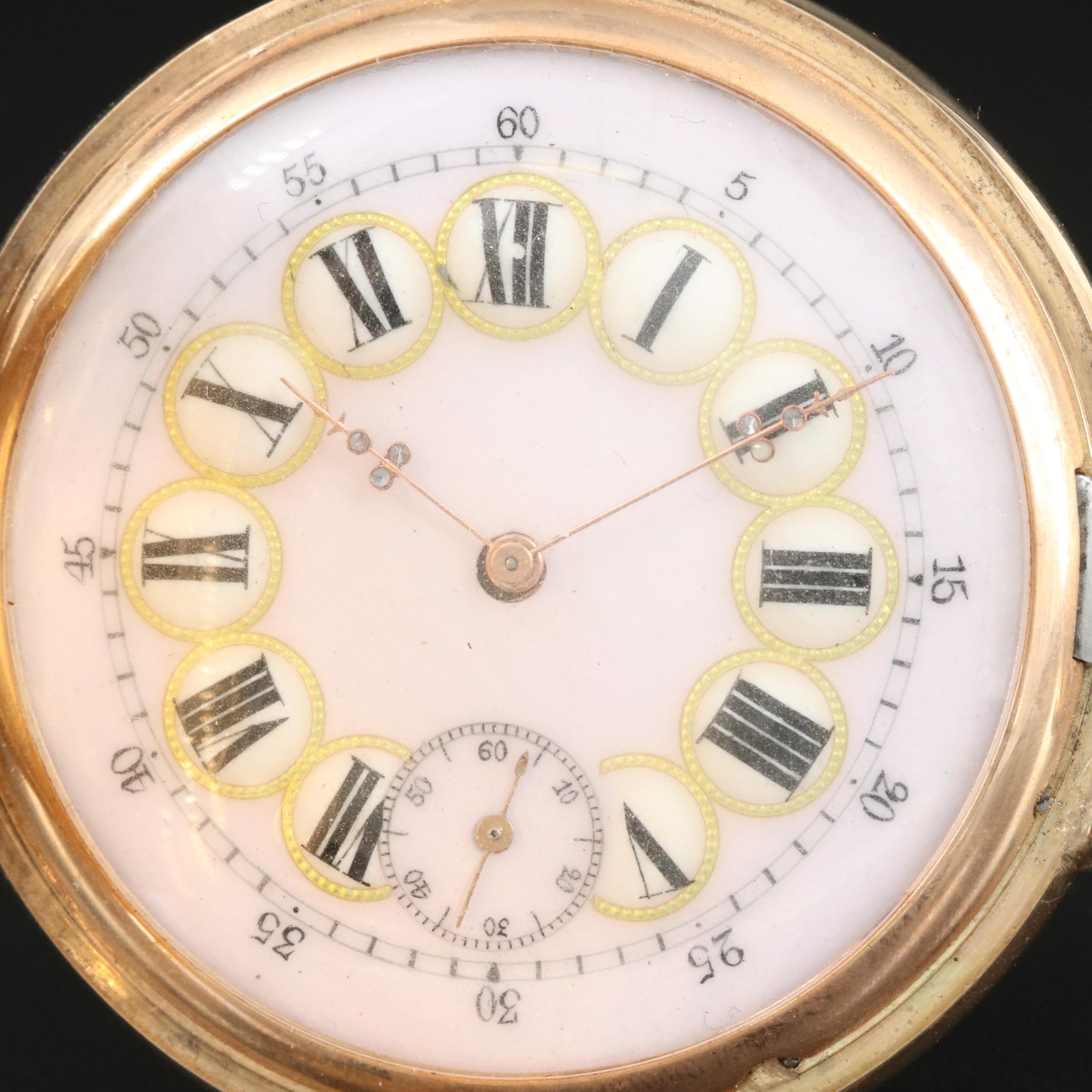 14K Swiss Movement Hunting Case Pocket Watch