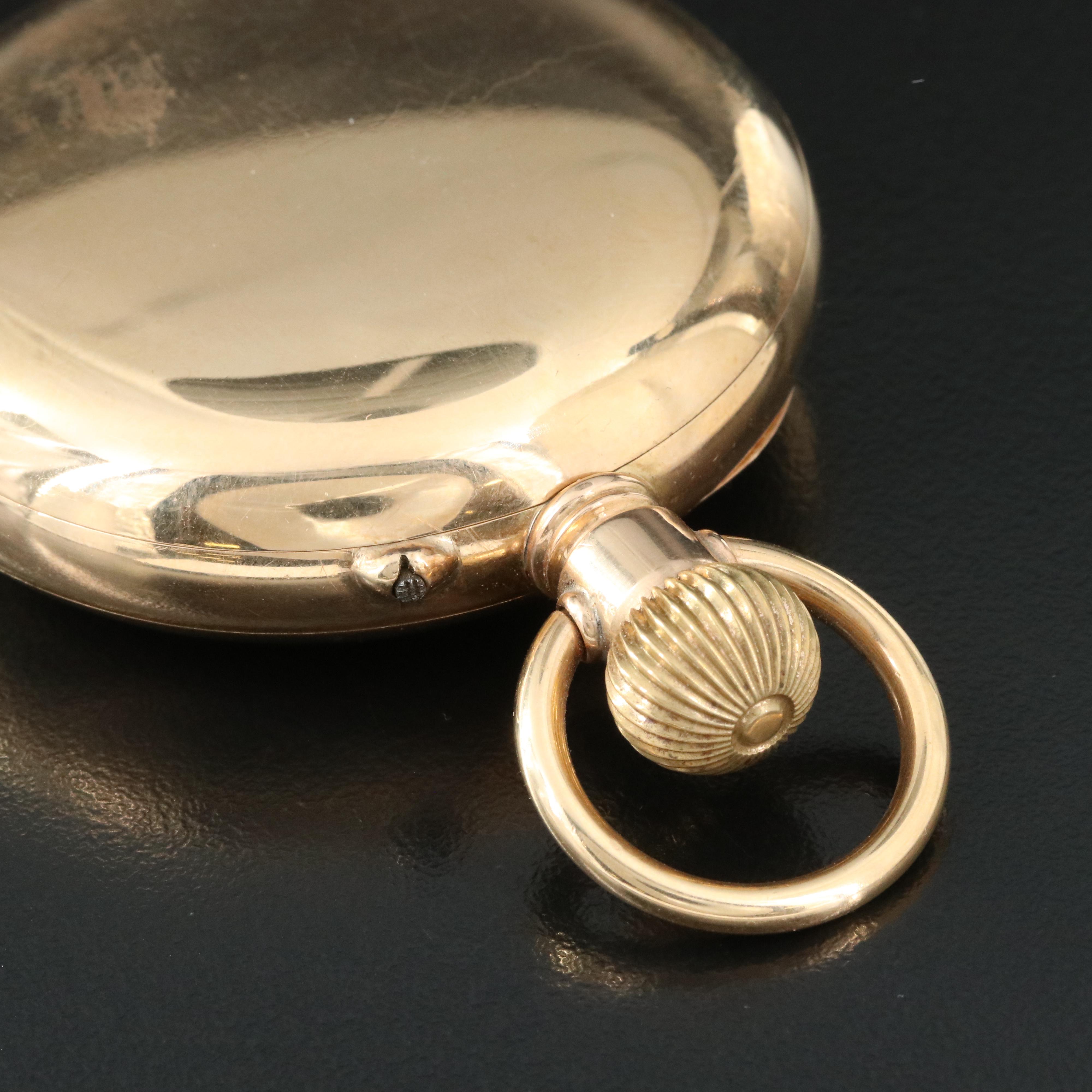 14K Swiss Movement Hunting Case Pocket Watch