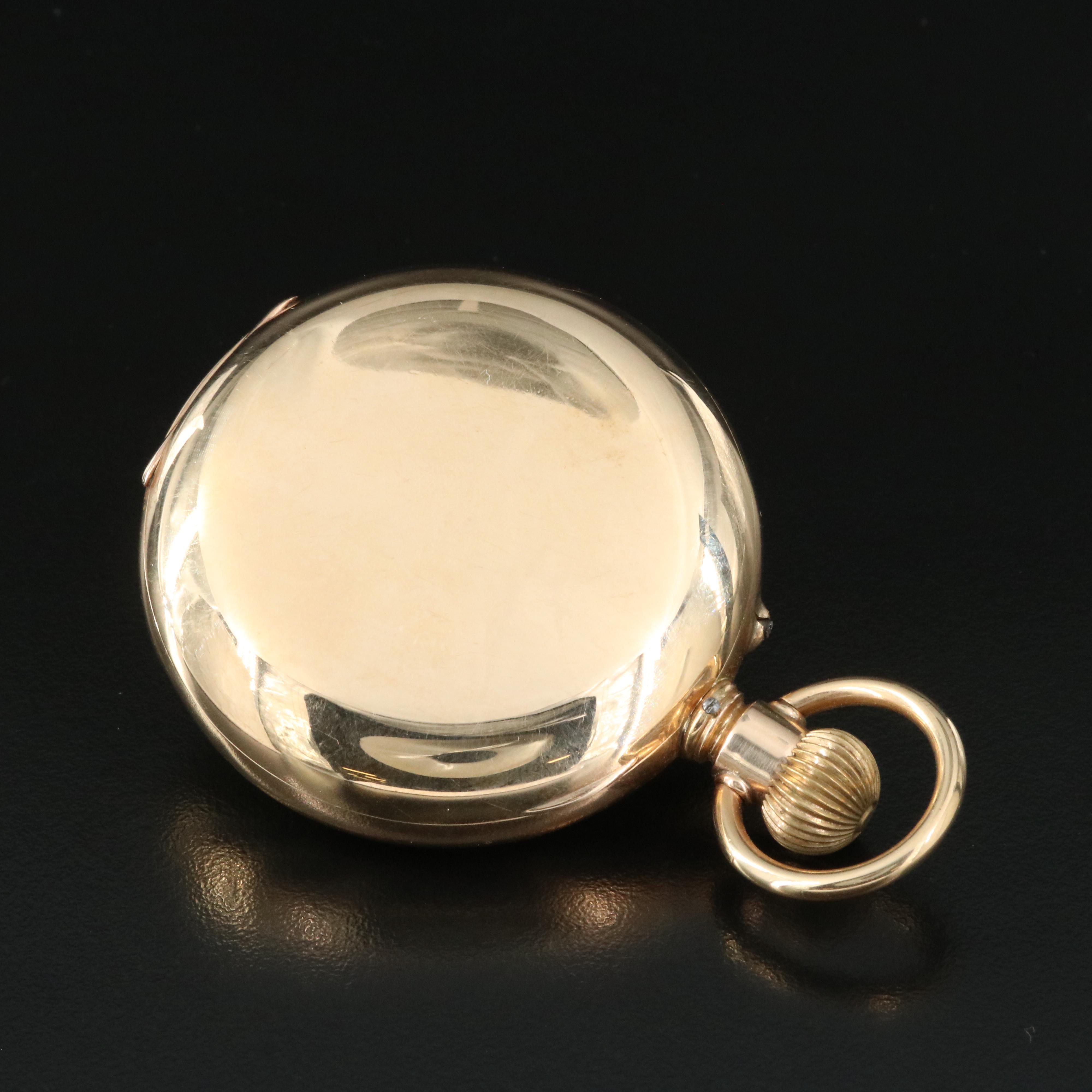 14K Swiss Movement Hunting Case Pocket Watch