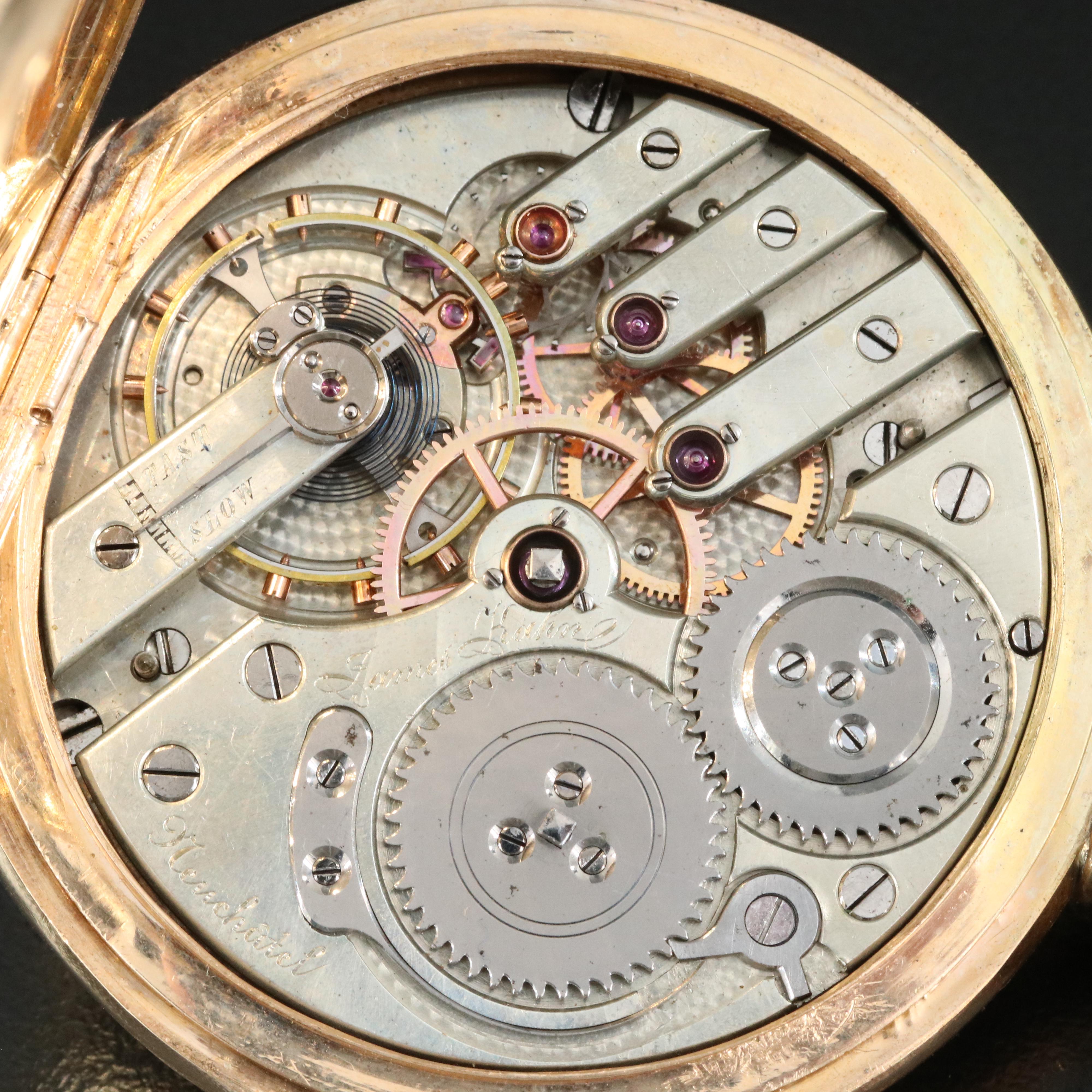 14K Swiss Movement Hunting Case Pocket Watch