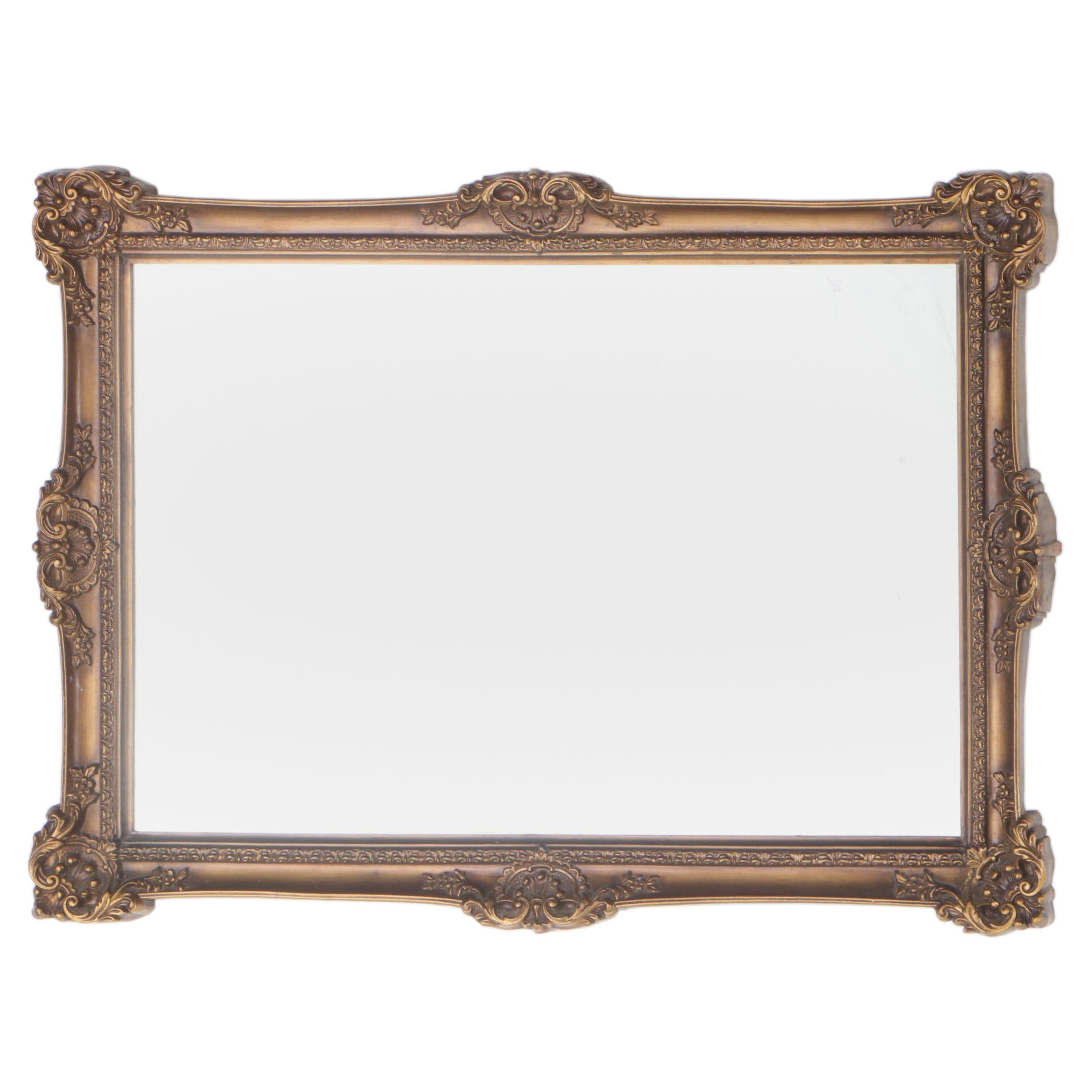 Victorian Style Gilt Framed Wall Mirror, Late 20th Century