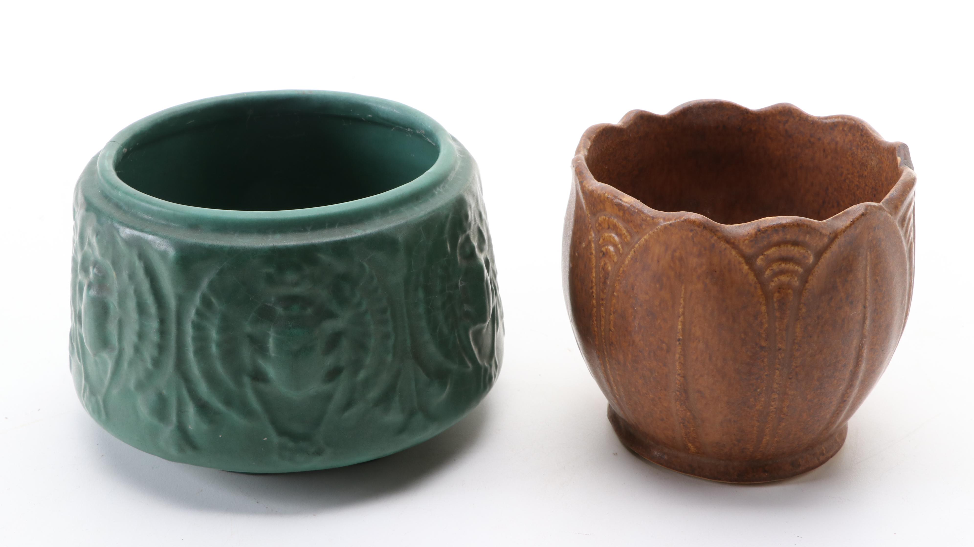 Roseville "Scarab, "Bushberry Russet" and Other American Art Pottery Planters