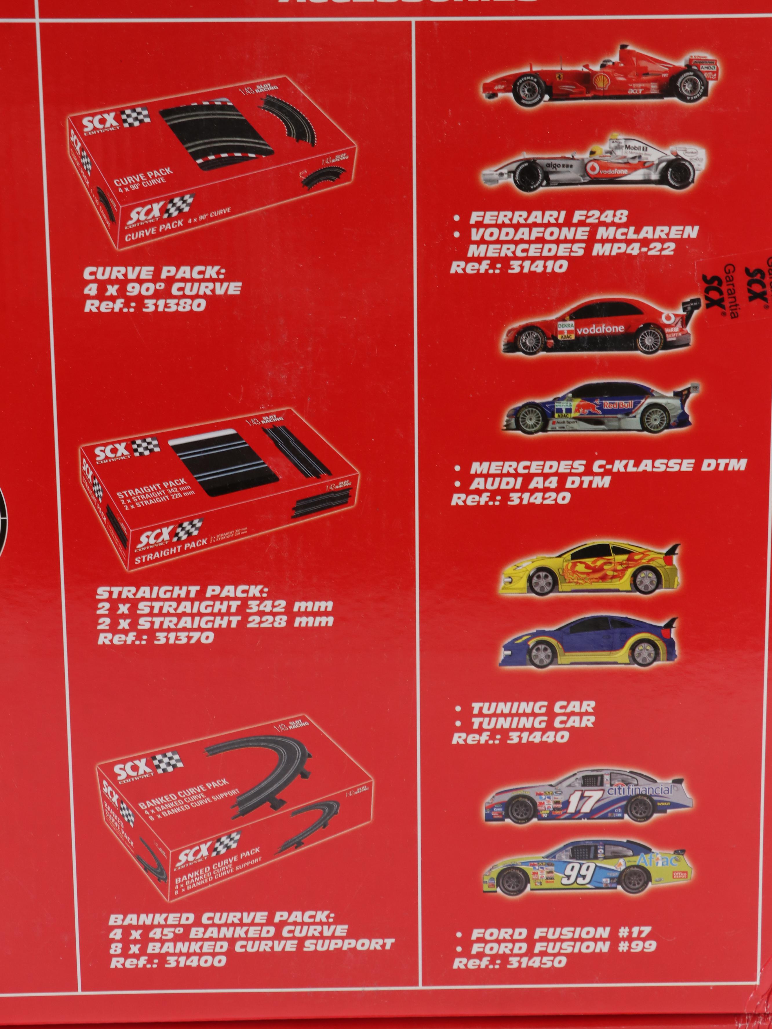 SCX Compact NASCAR Tri-Oval Superspeedway Slot Car Set