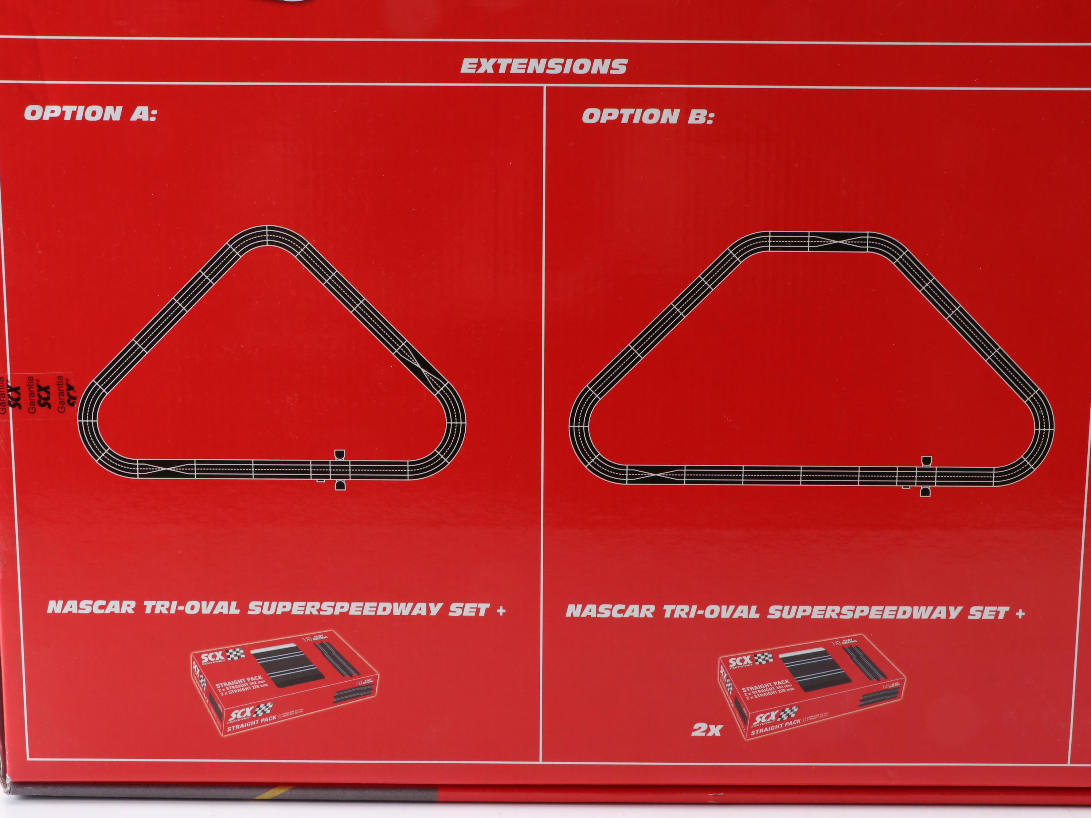 SCX Compact NASCAR Tri-Oval Superspeedway Slot Car Set