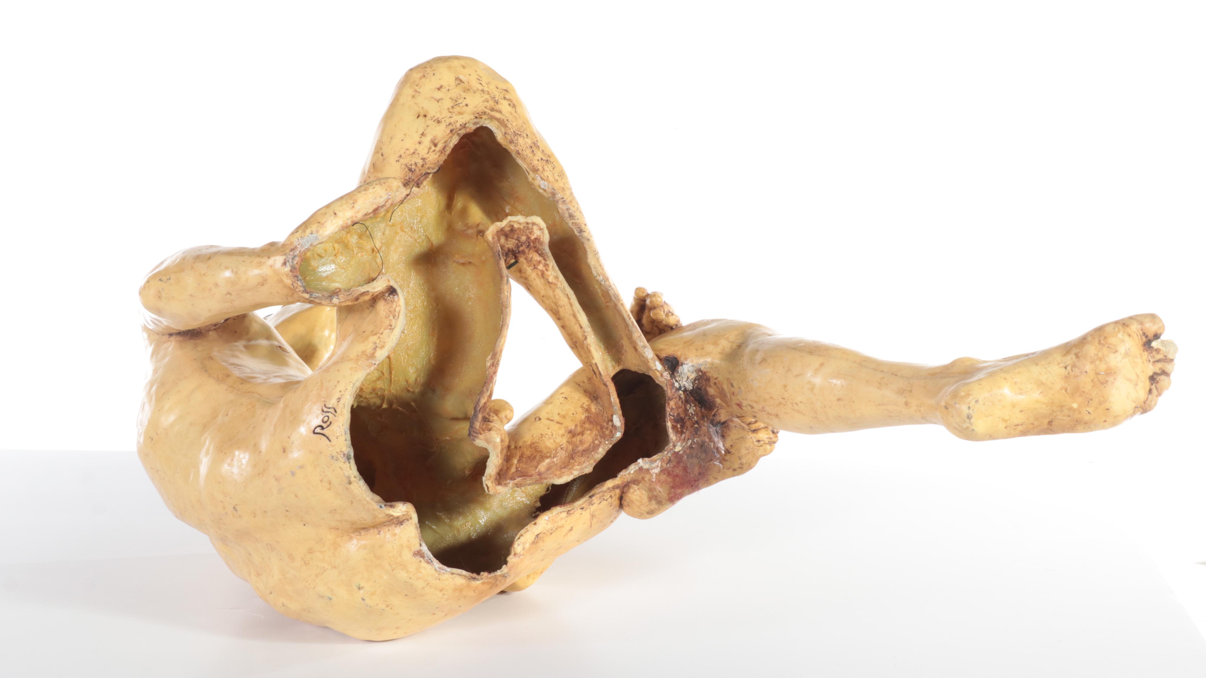 Gary Ross Life-Size Seated Nude Fiberglass Sculpture