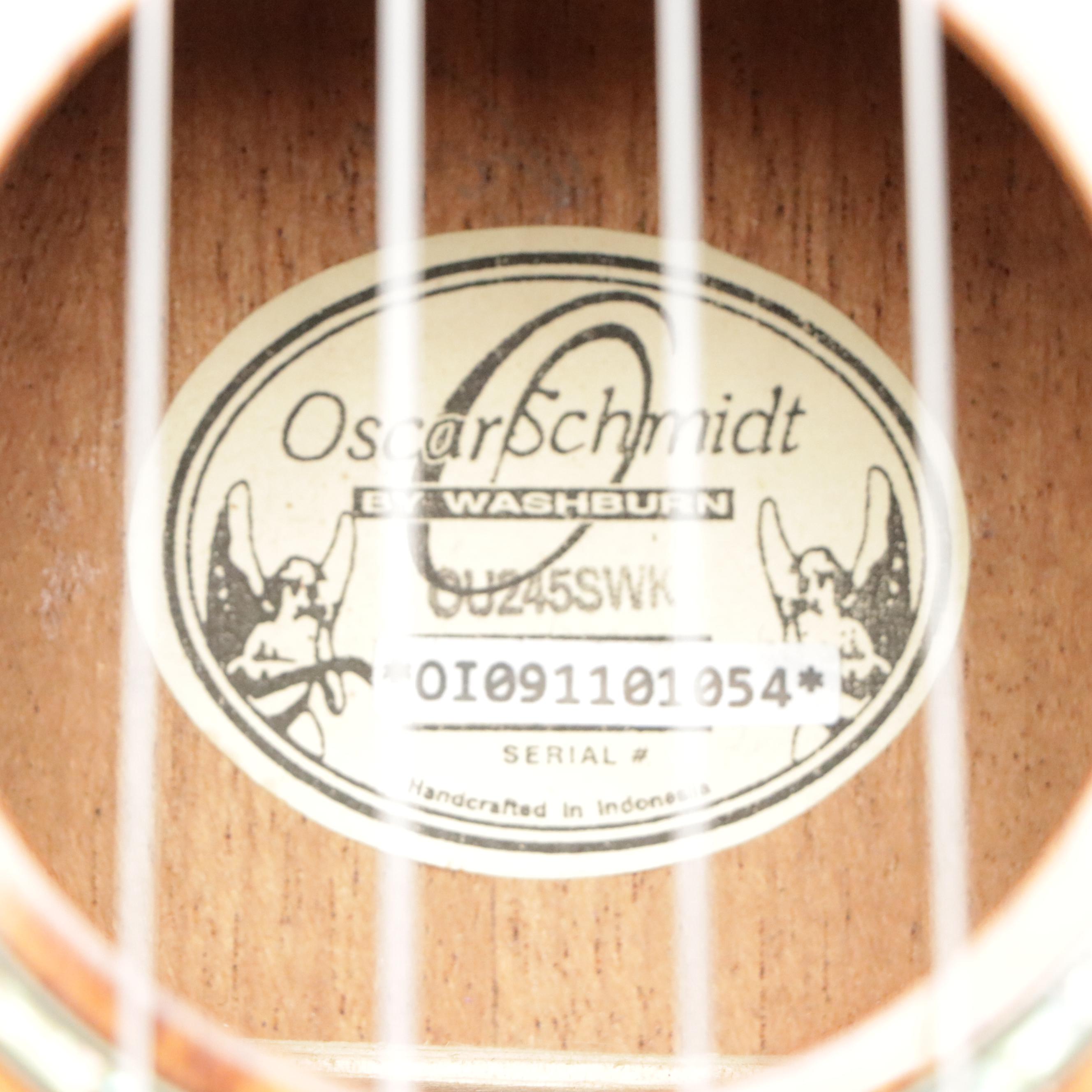 Oscar Schmidt by Washburn Mahogany Ukulele in Case