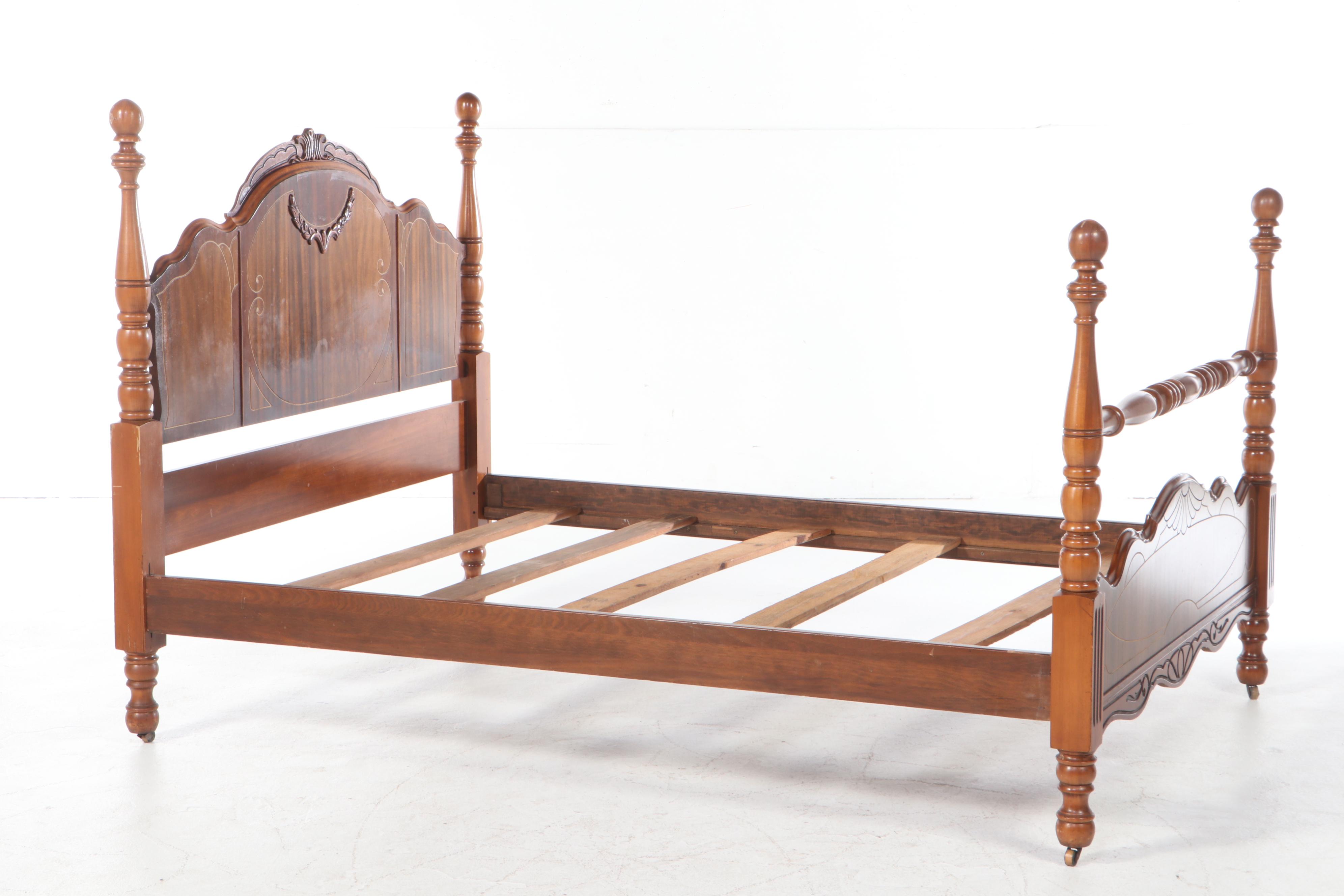 Jacobean Revival VeneerDecorated Full Bed Frame EBTH
