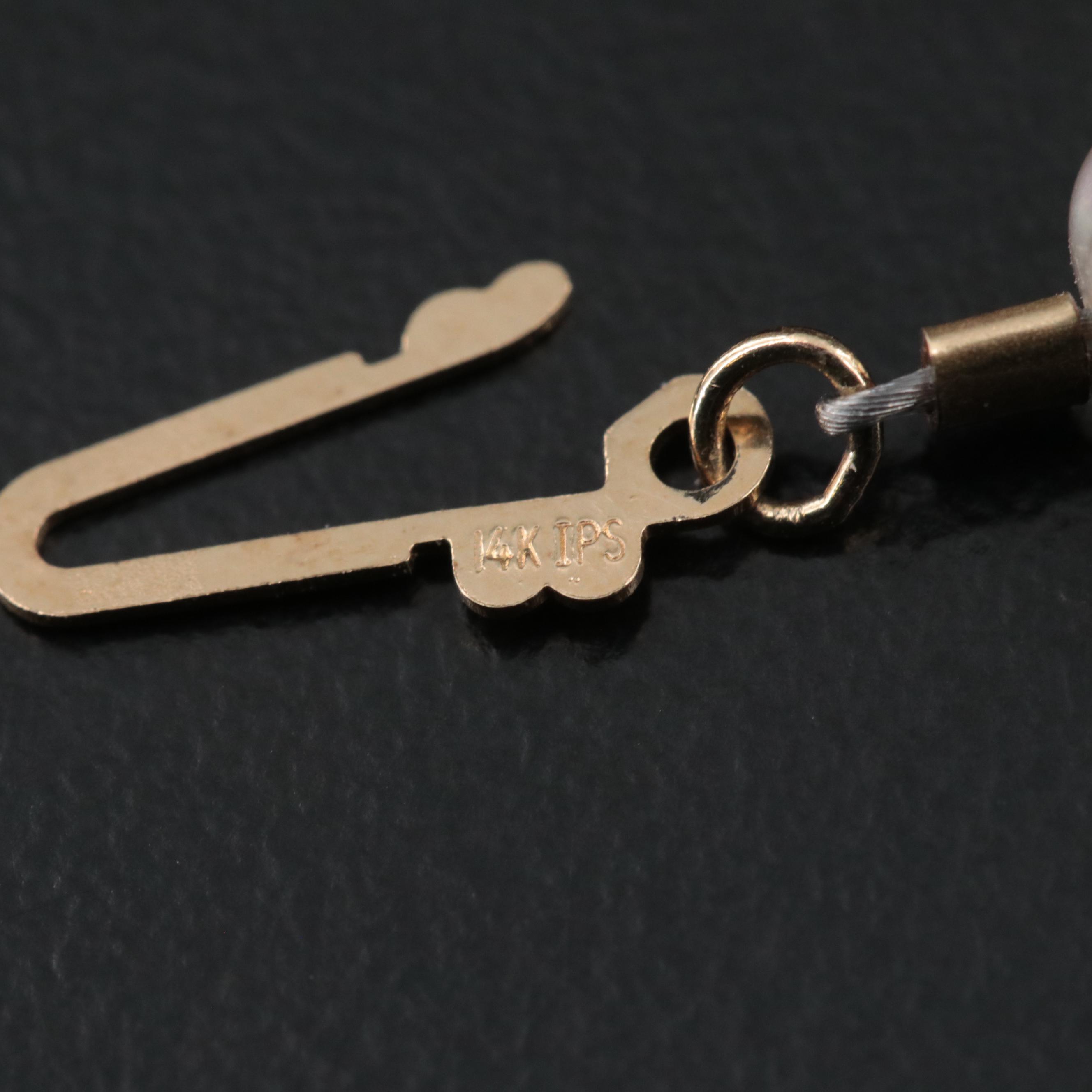 Pearl, Amethyst and Citrine Necklace with 14K Clasp