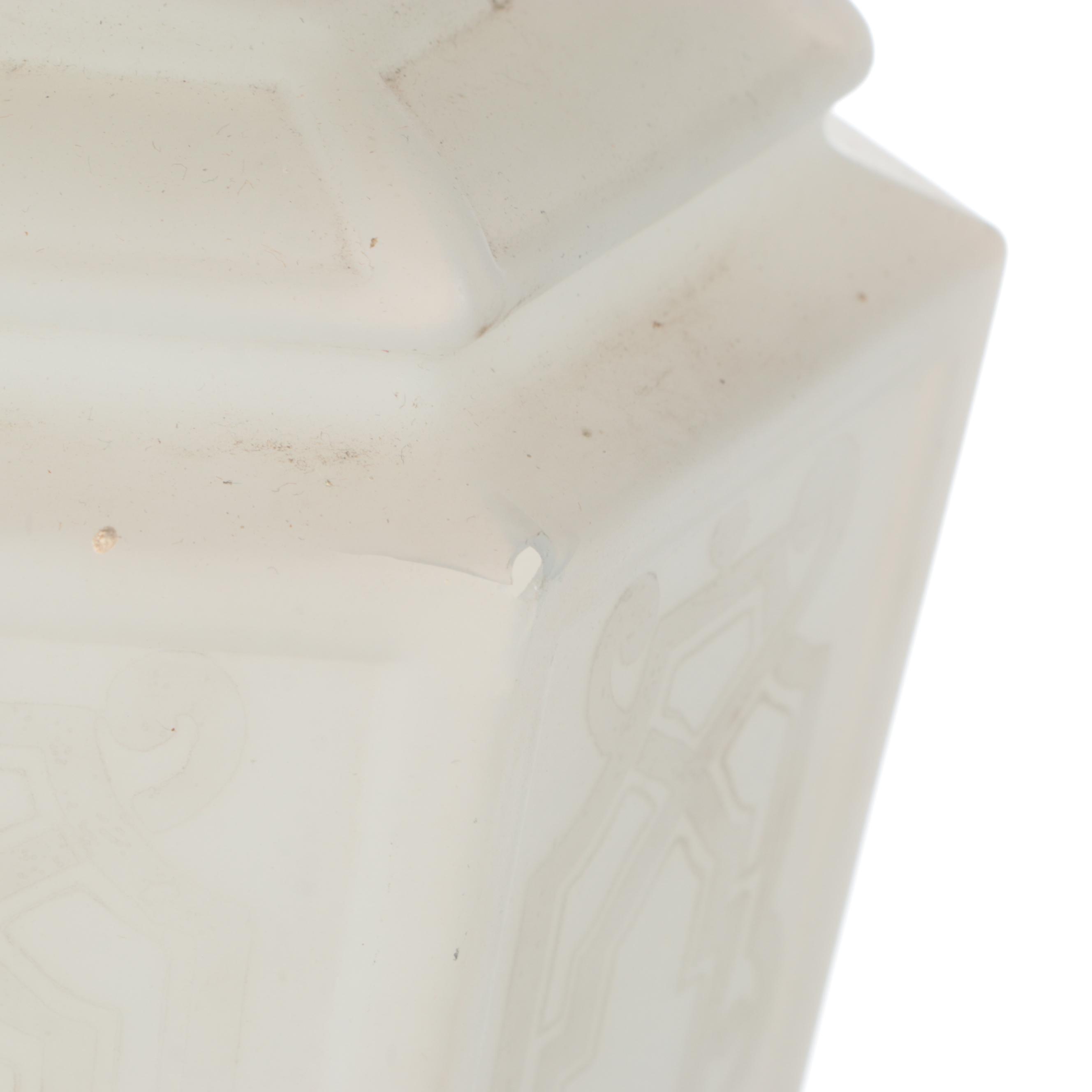 Art Deco Style Molded Glass Hanging Pendant Light with Glass Paneled Shades