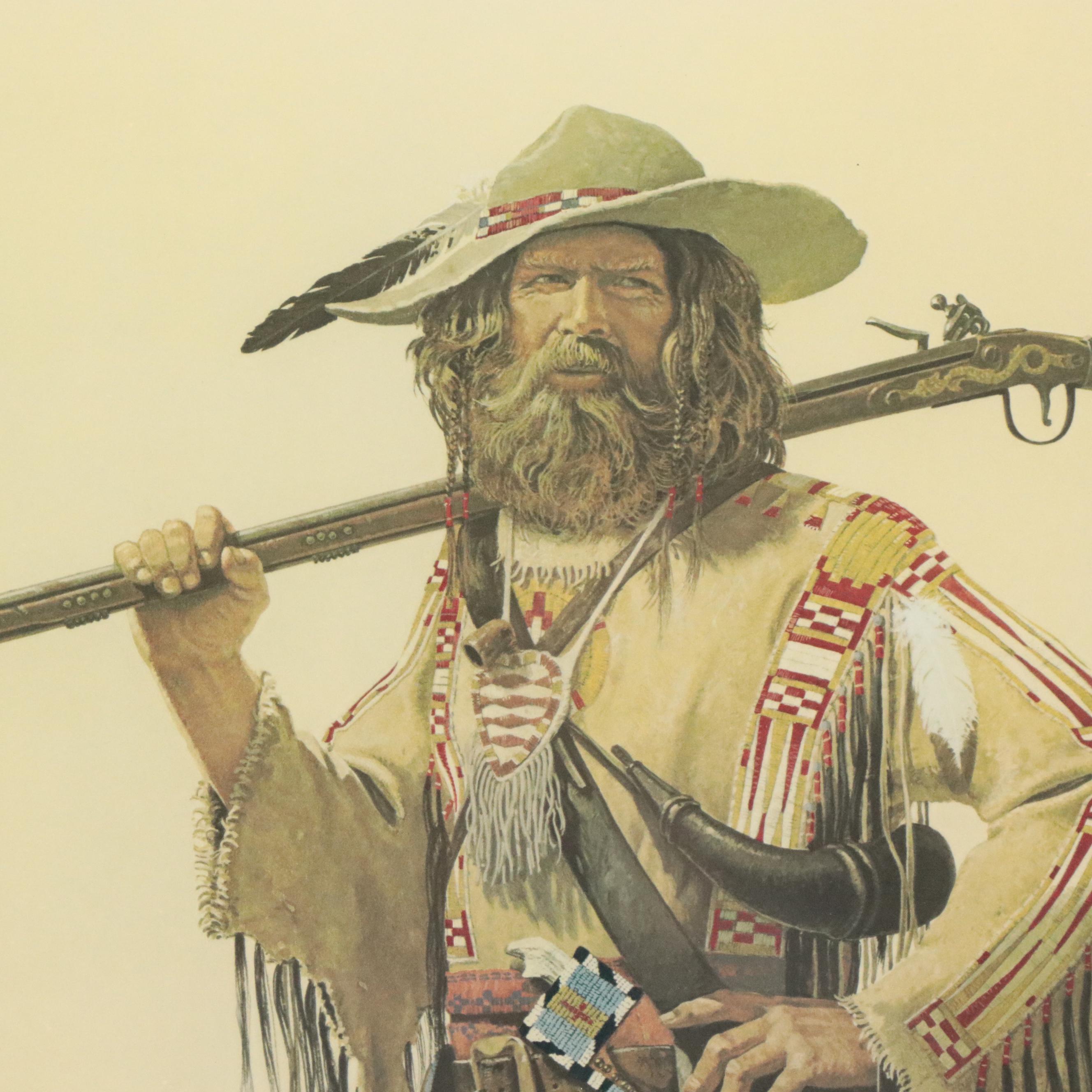 David Wright Offset Print "Wind River Man"