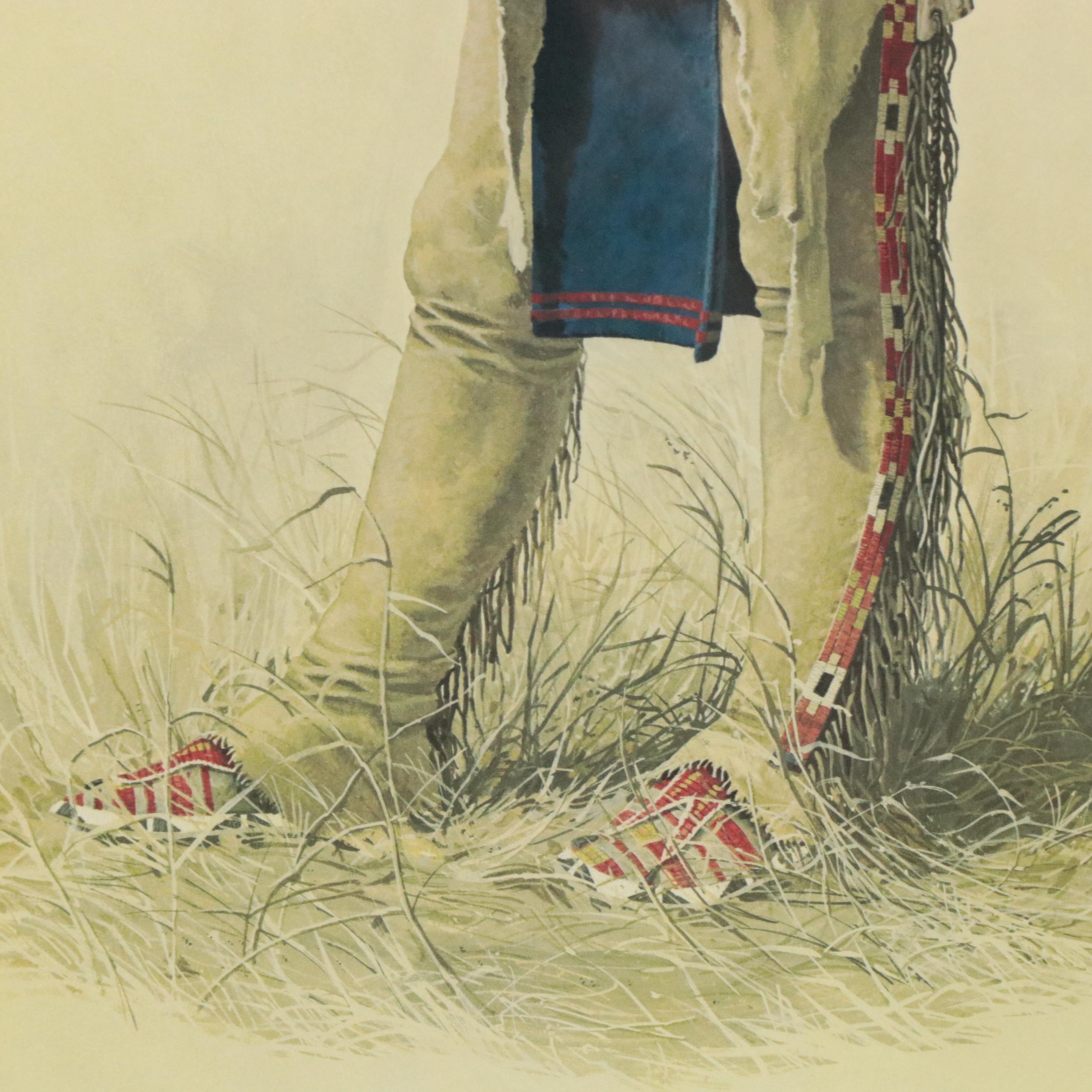 David Wright Offset Print "Wind River Man"