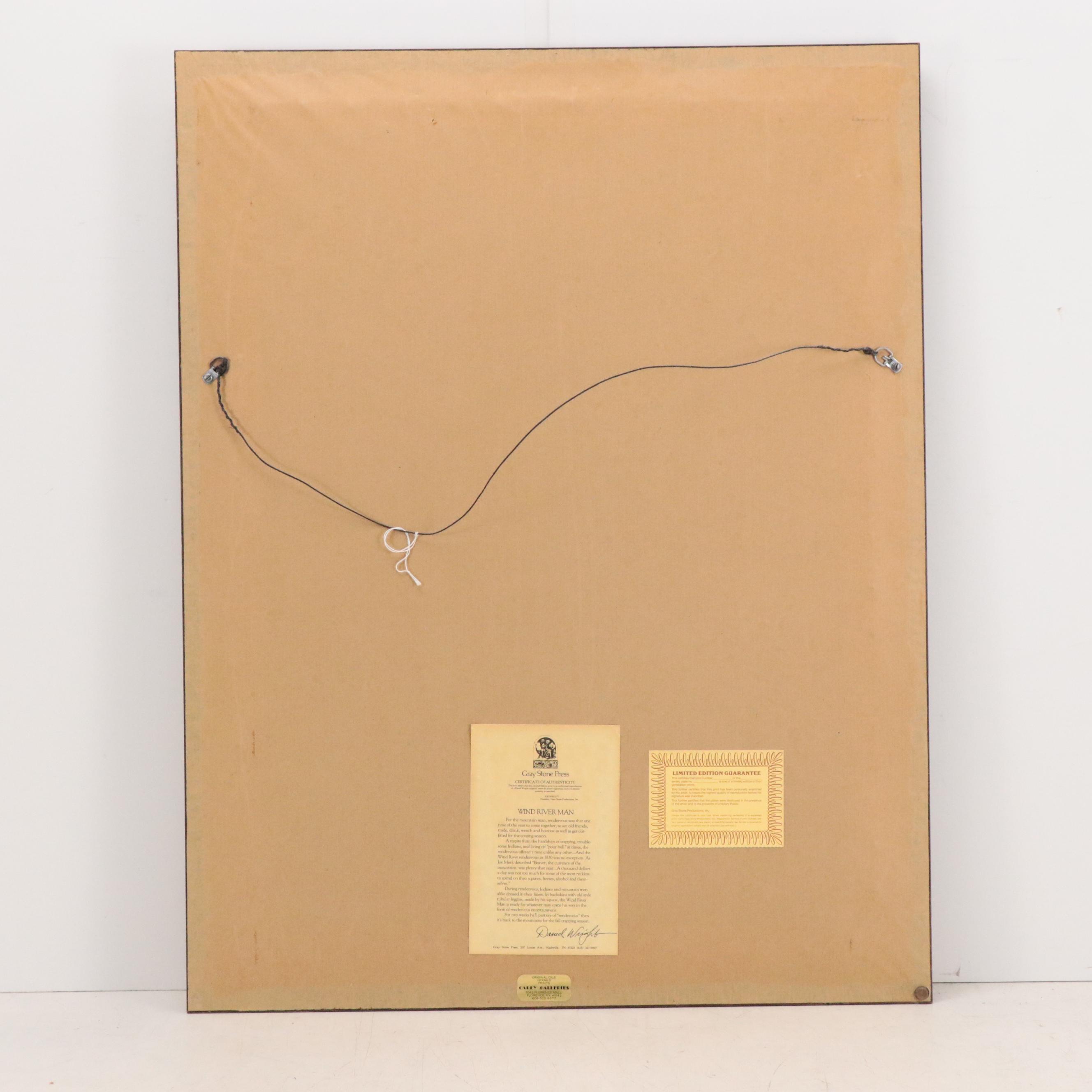 David Wright Offset Print "Wind River Man"