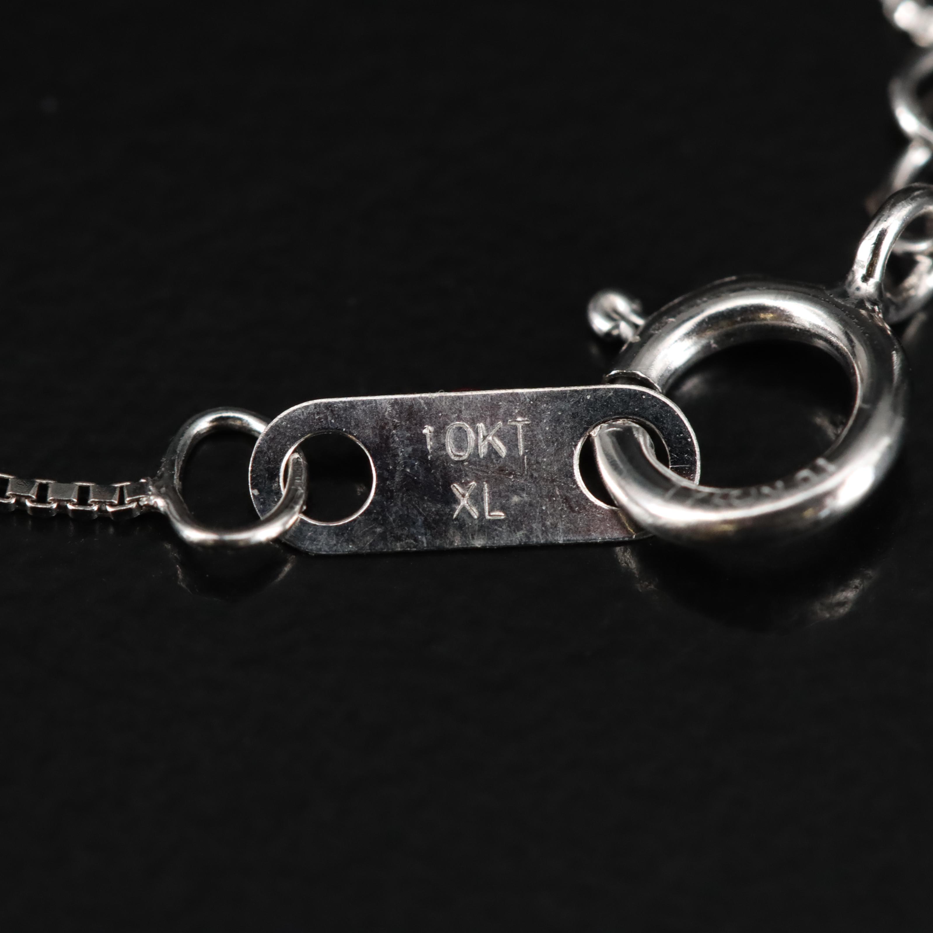 Sterling Diamond Elephant Pendant on 10K Chain