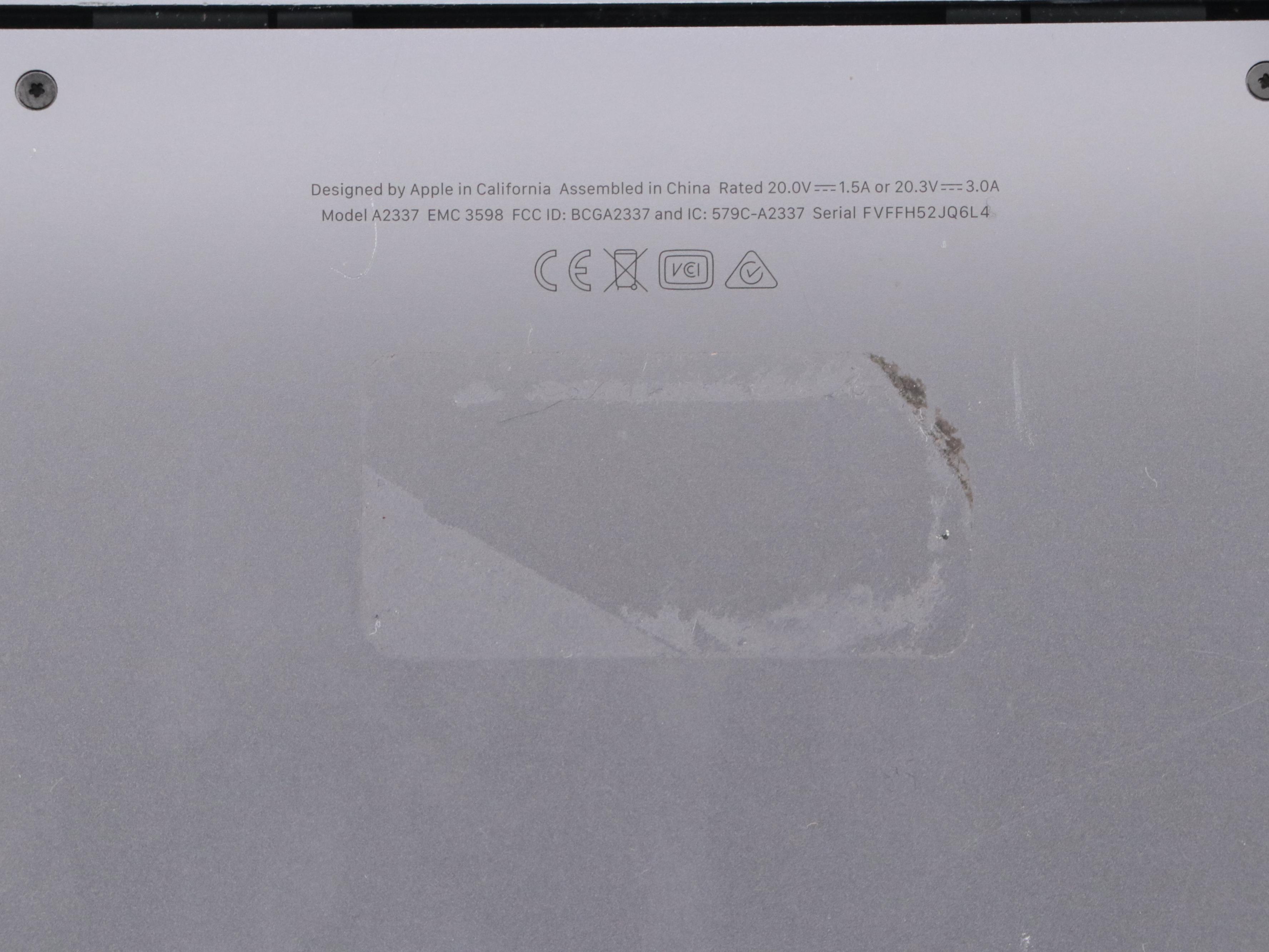 Apple MacBook Air 13" Silver Laptop, 2020