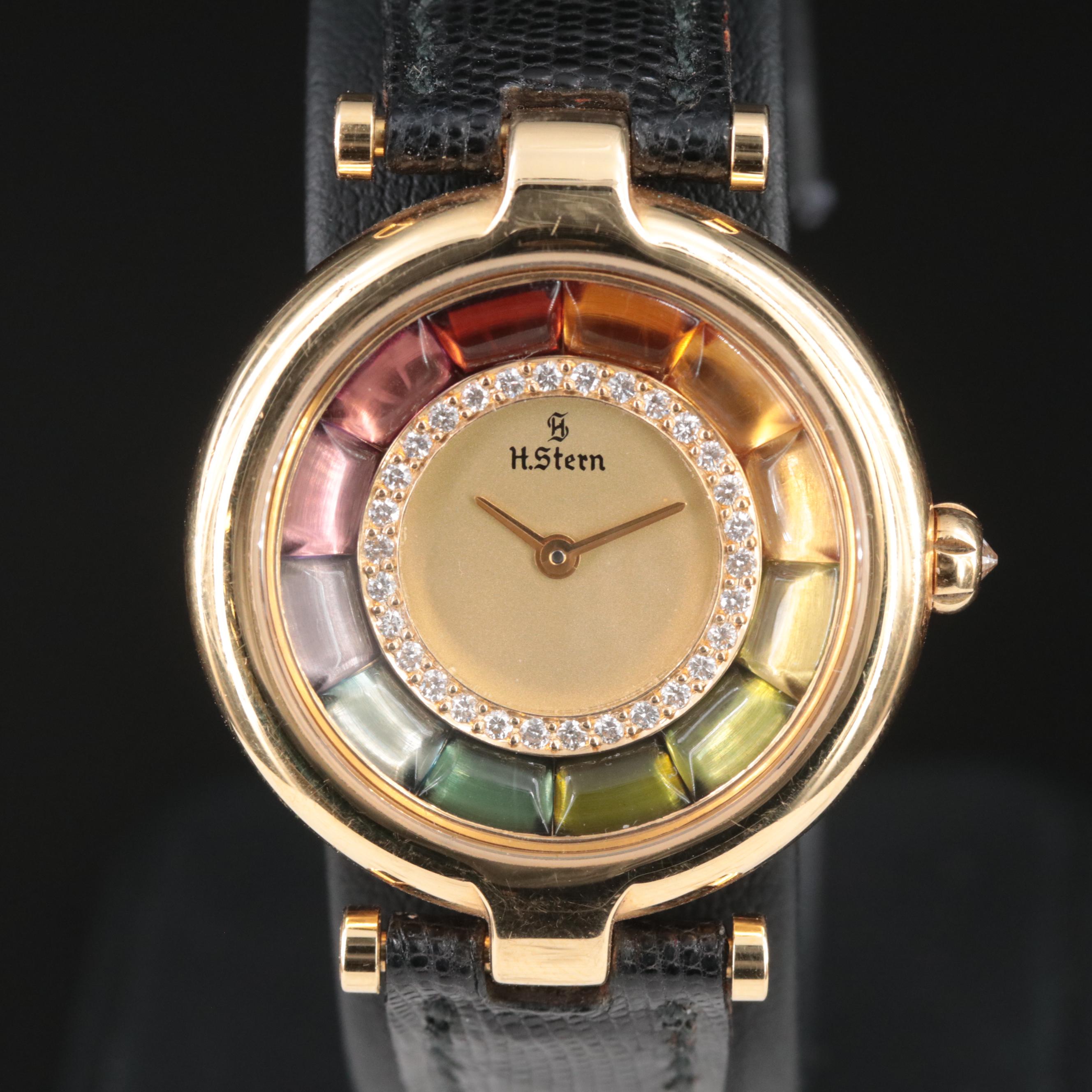 18K H.Stern Colored Gemstone and Diamond Rainbow Watch