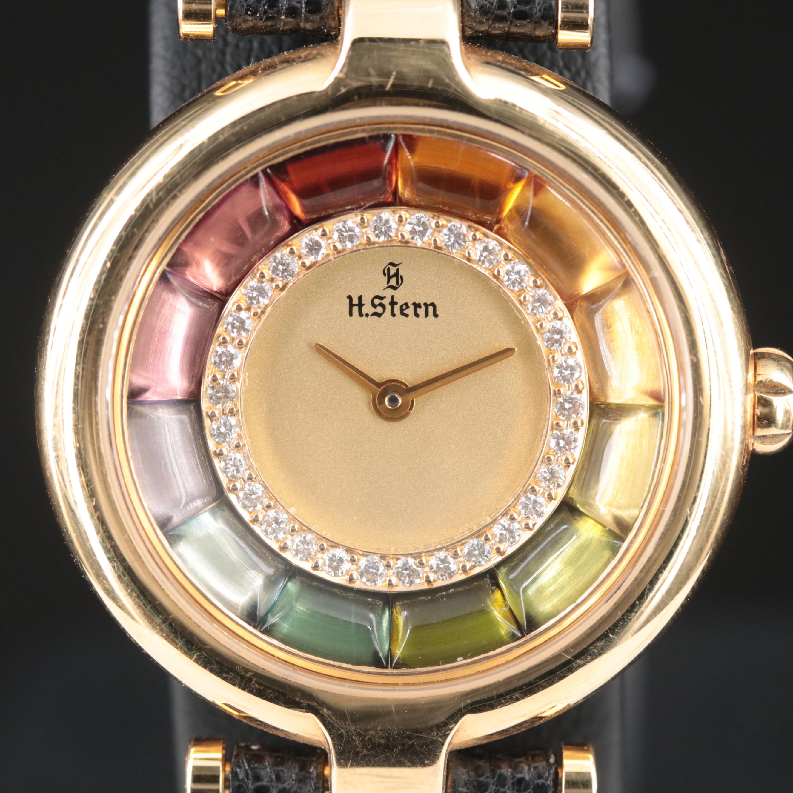 18K H.Stern Colored Gemstone and Diamond Rainbow Watch