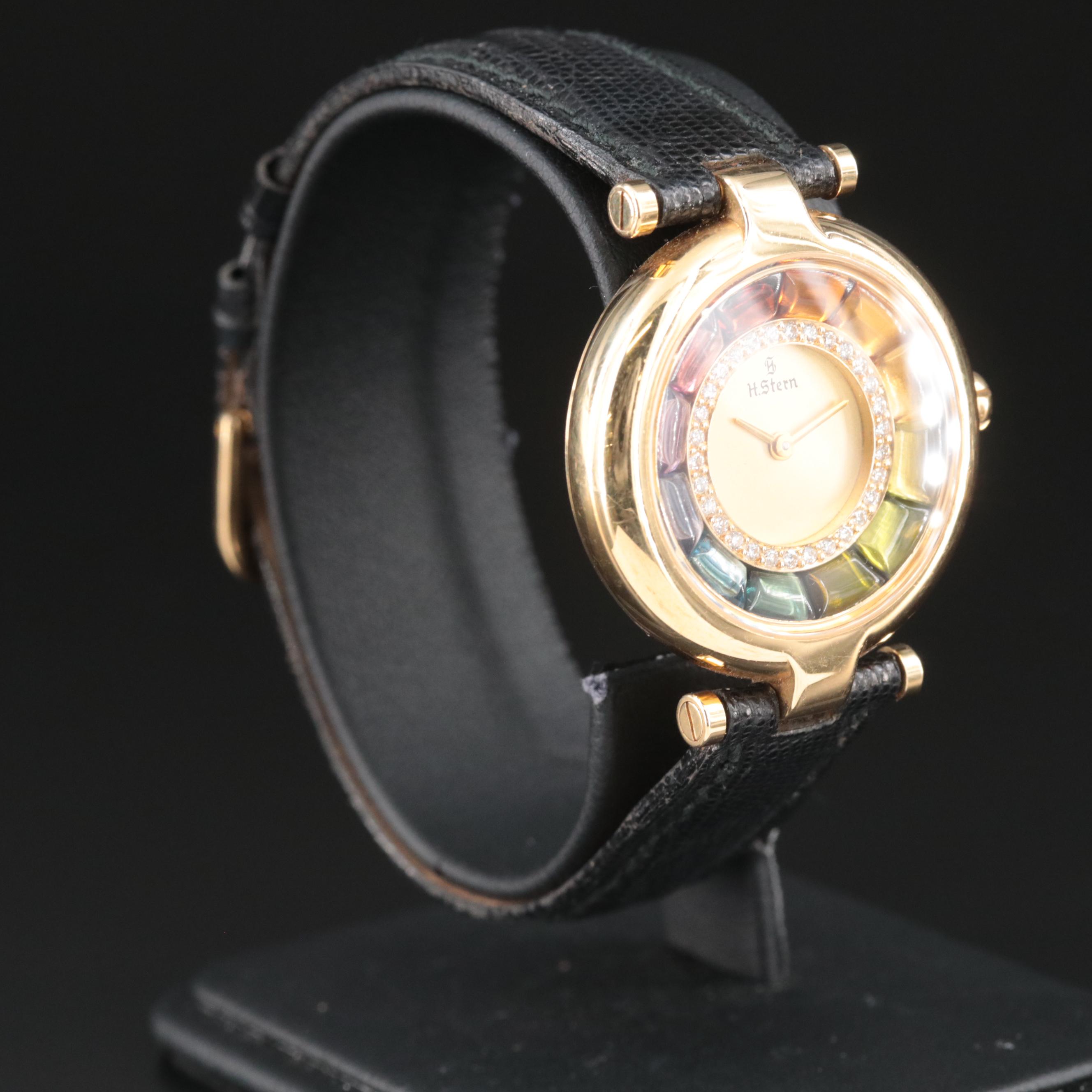 18K H.Stern Colored Gemstone and Diamond Rainbow Watch