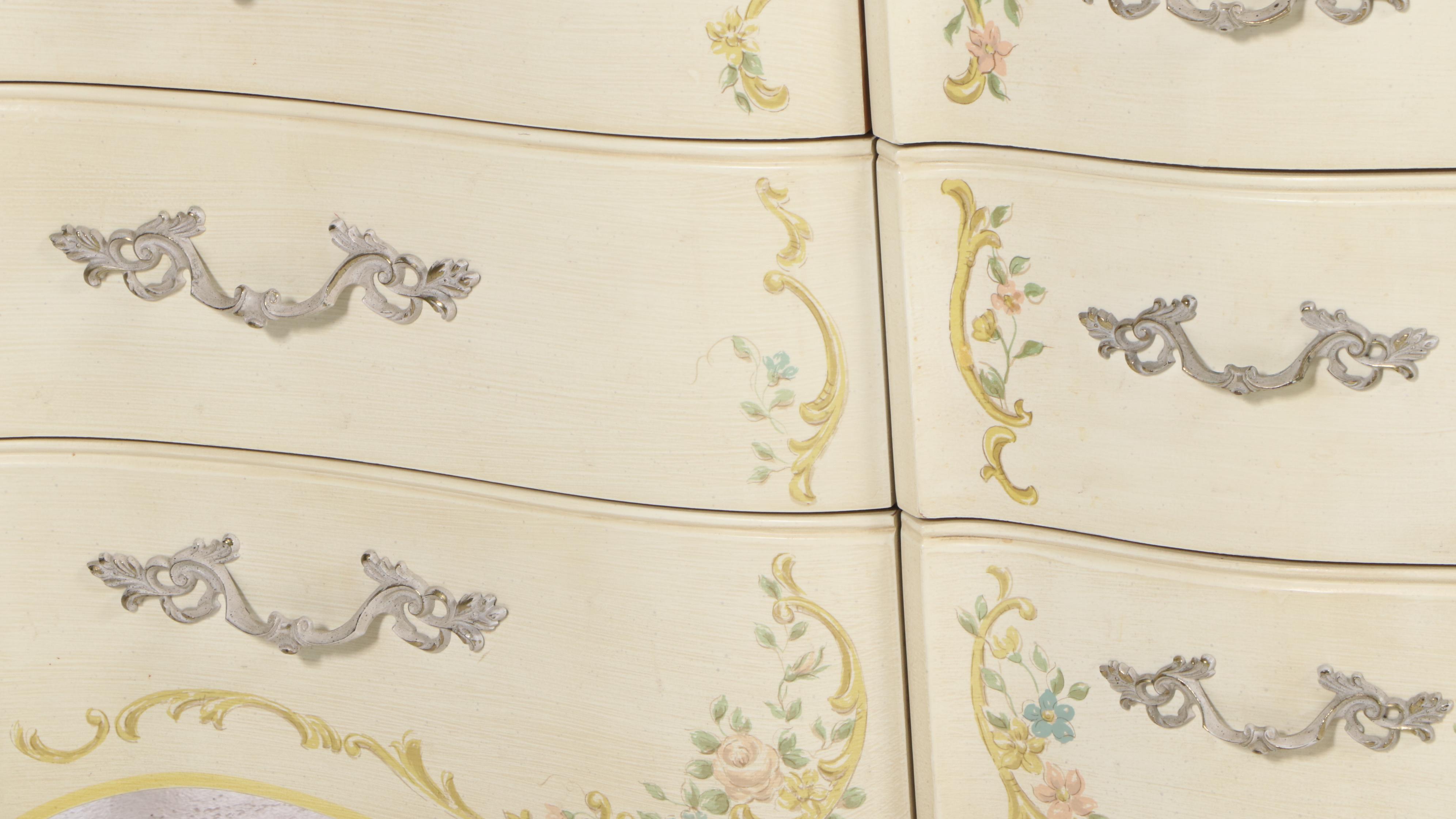 Drexel Heritage "Venetian" Louis XV Style Paint-Decorated Dresser