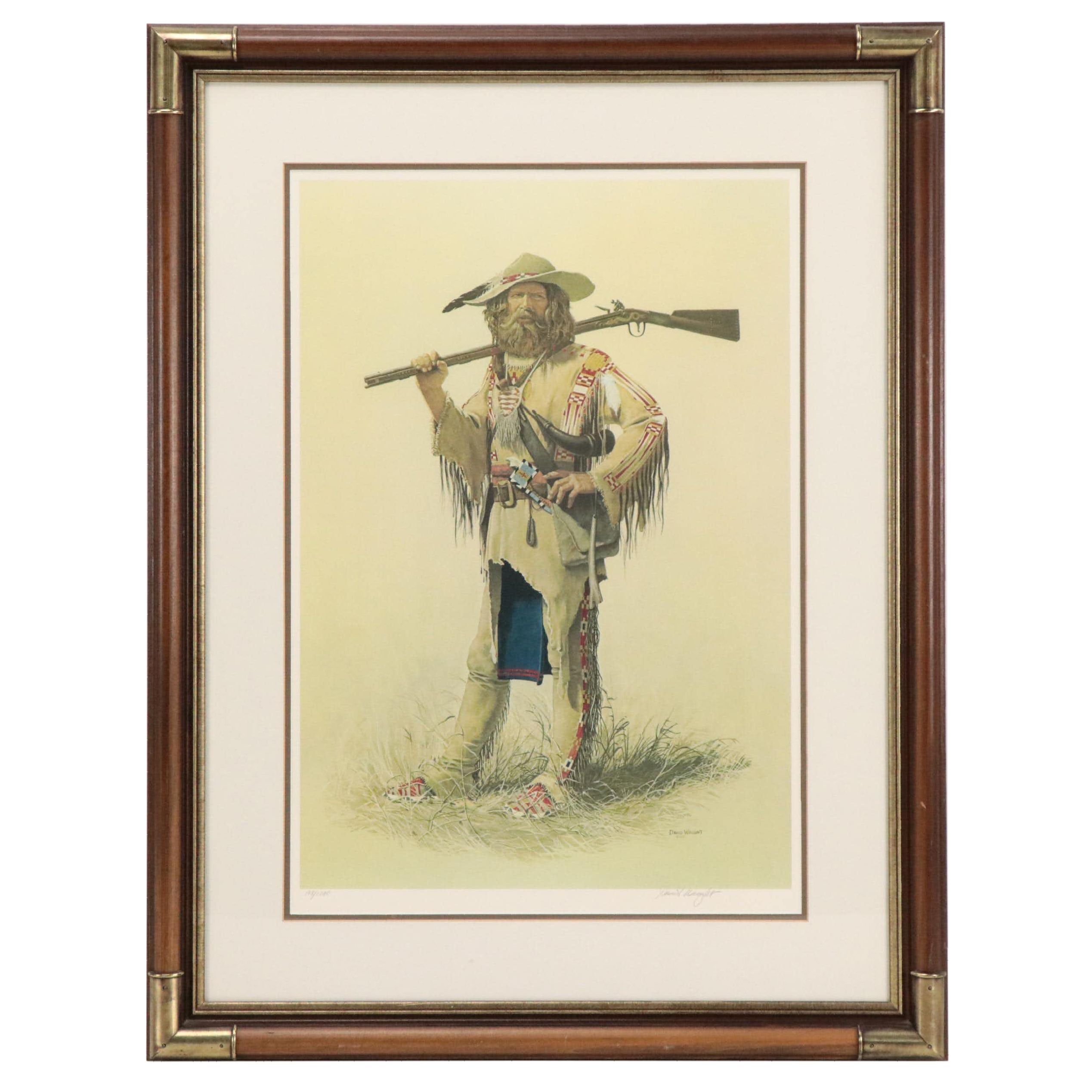 David Wright Offset Print "Wind River Man"