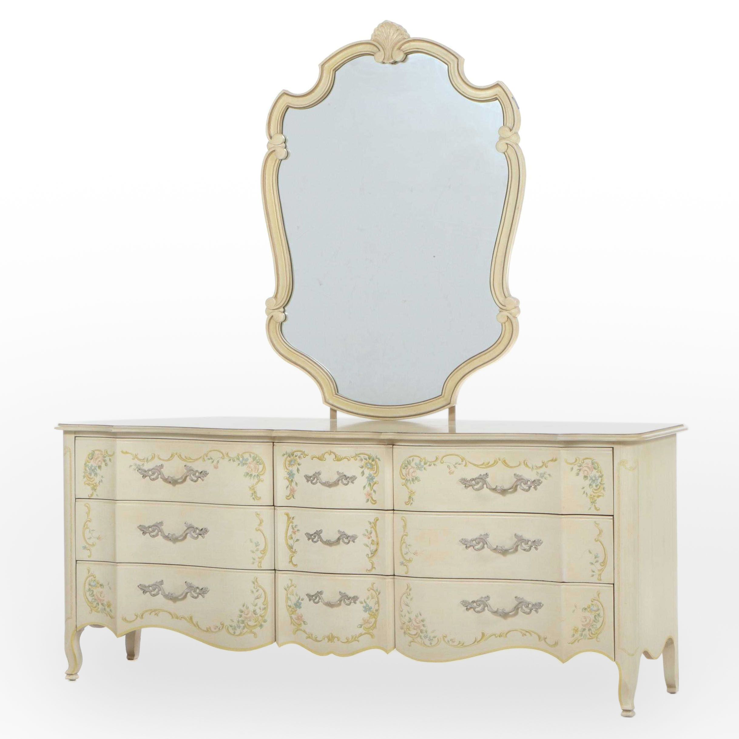 Drexel Heritage "Venetian" Louis XV Style Paint-Decorated Dresser