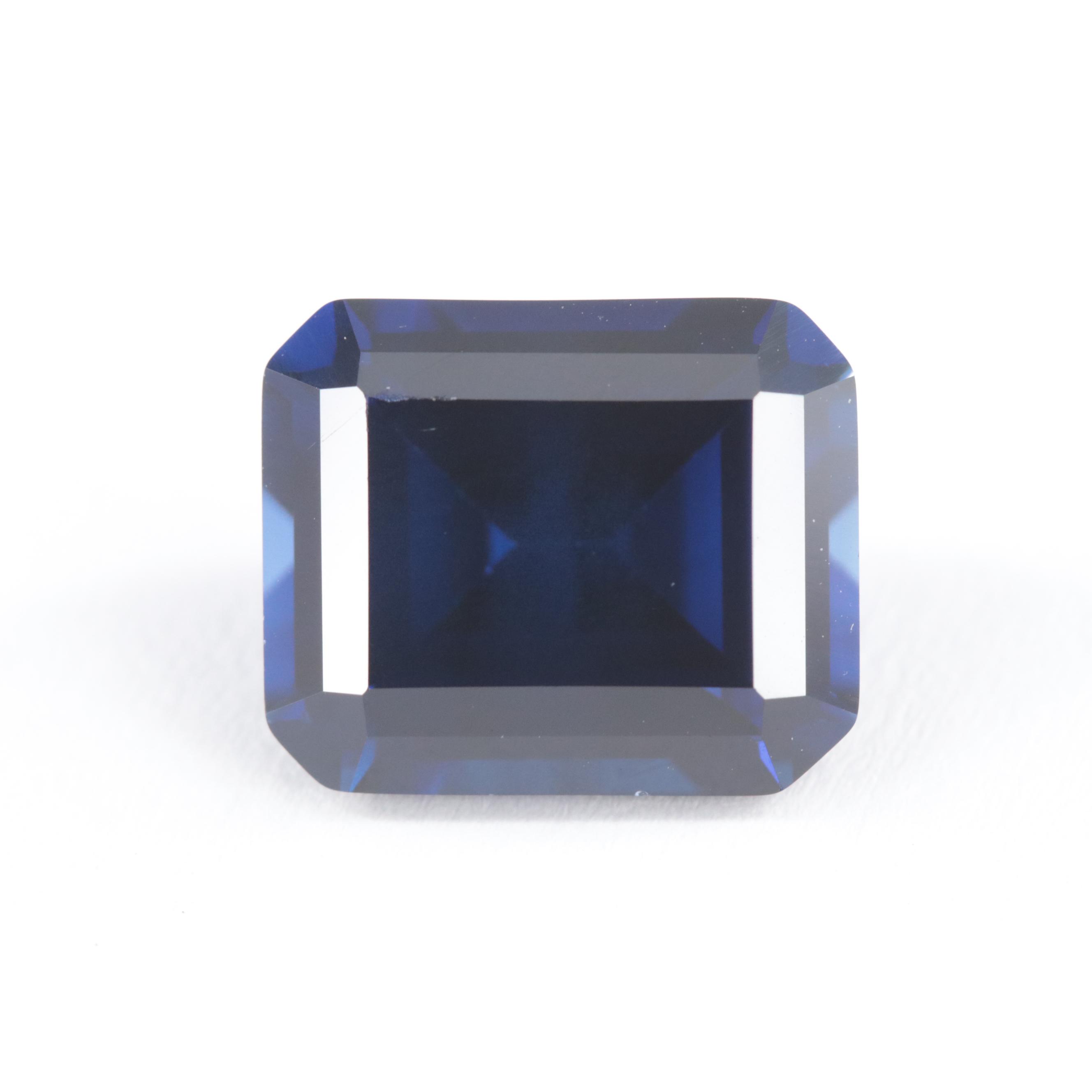 Loose 7.87 CT Lab Grown Sapphire