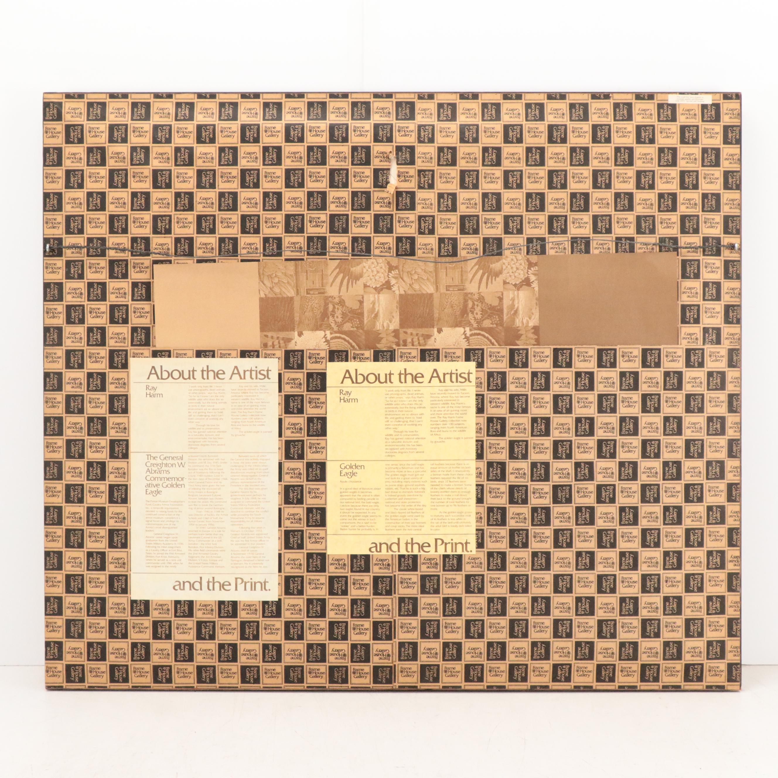 Ray Harm Offset Lithograph of Golden Eagle, 1999