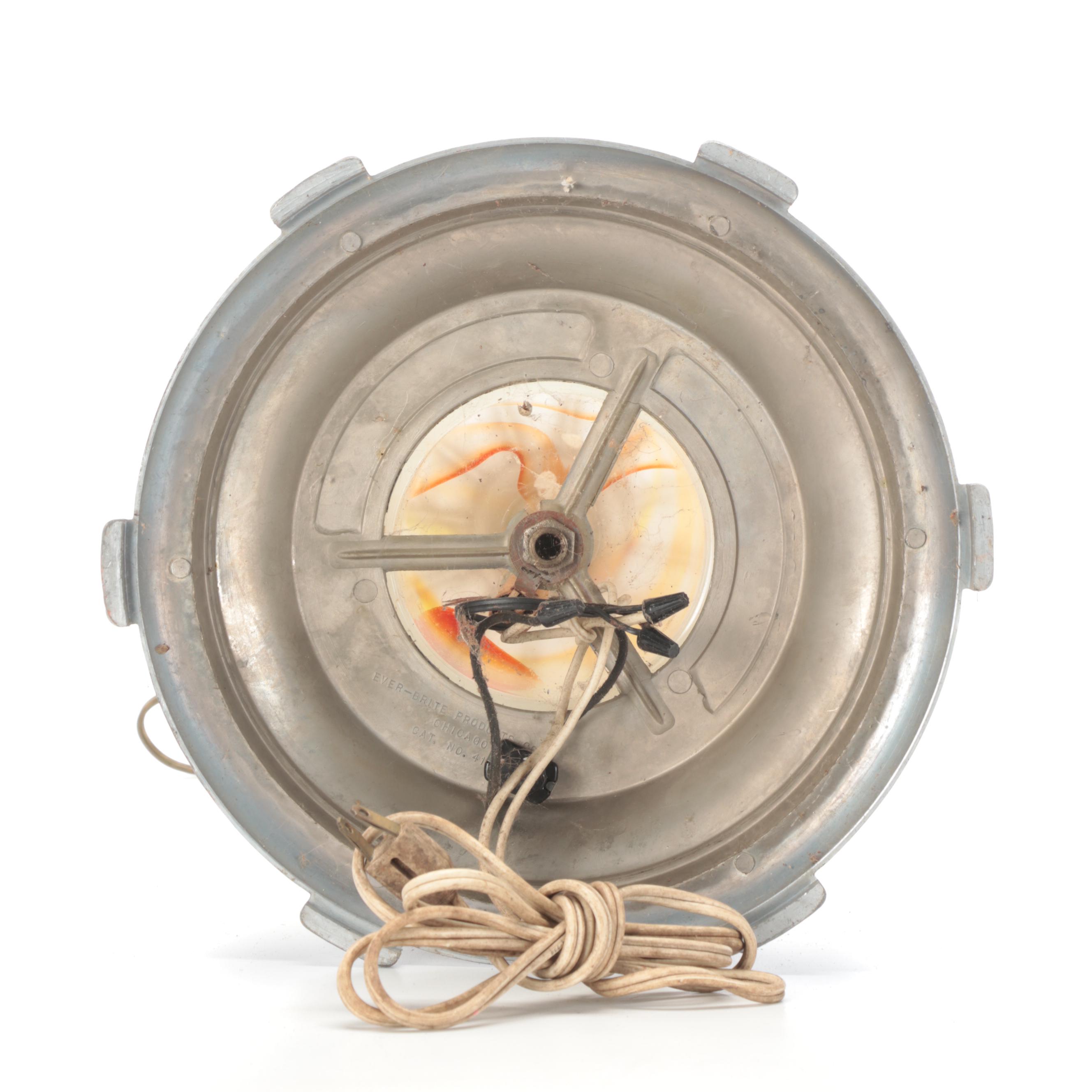 Art Deco Aluminum and Glass Lighted Smoking Stand, 1930s