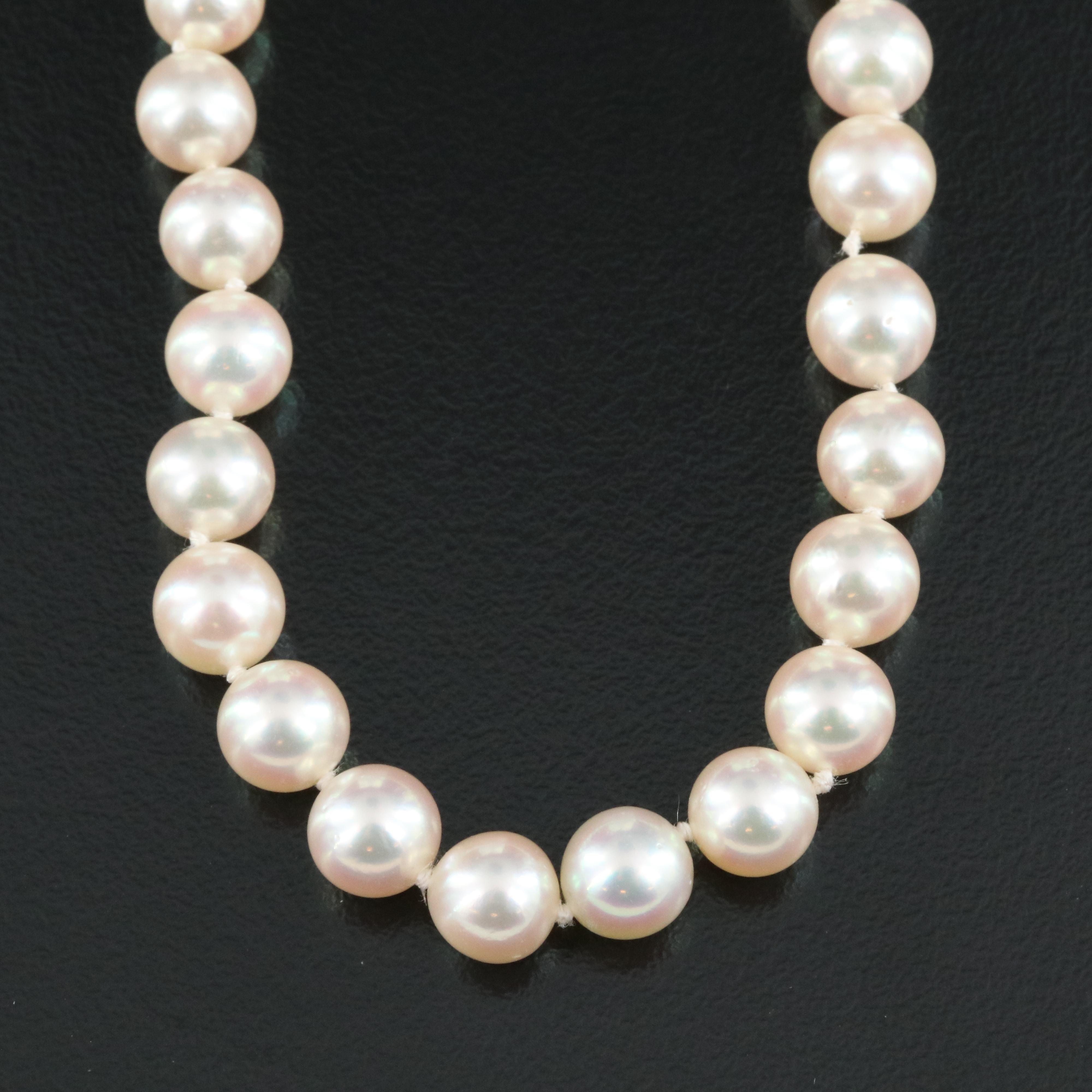 Pearl Necklace with 14K Clasp