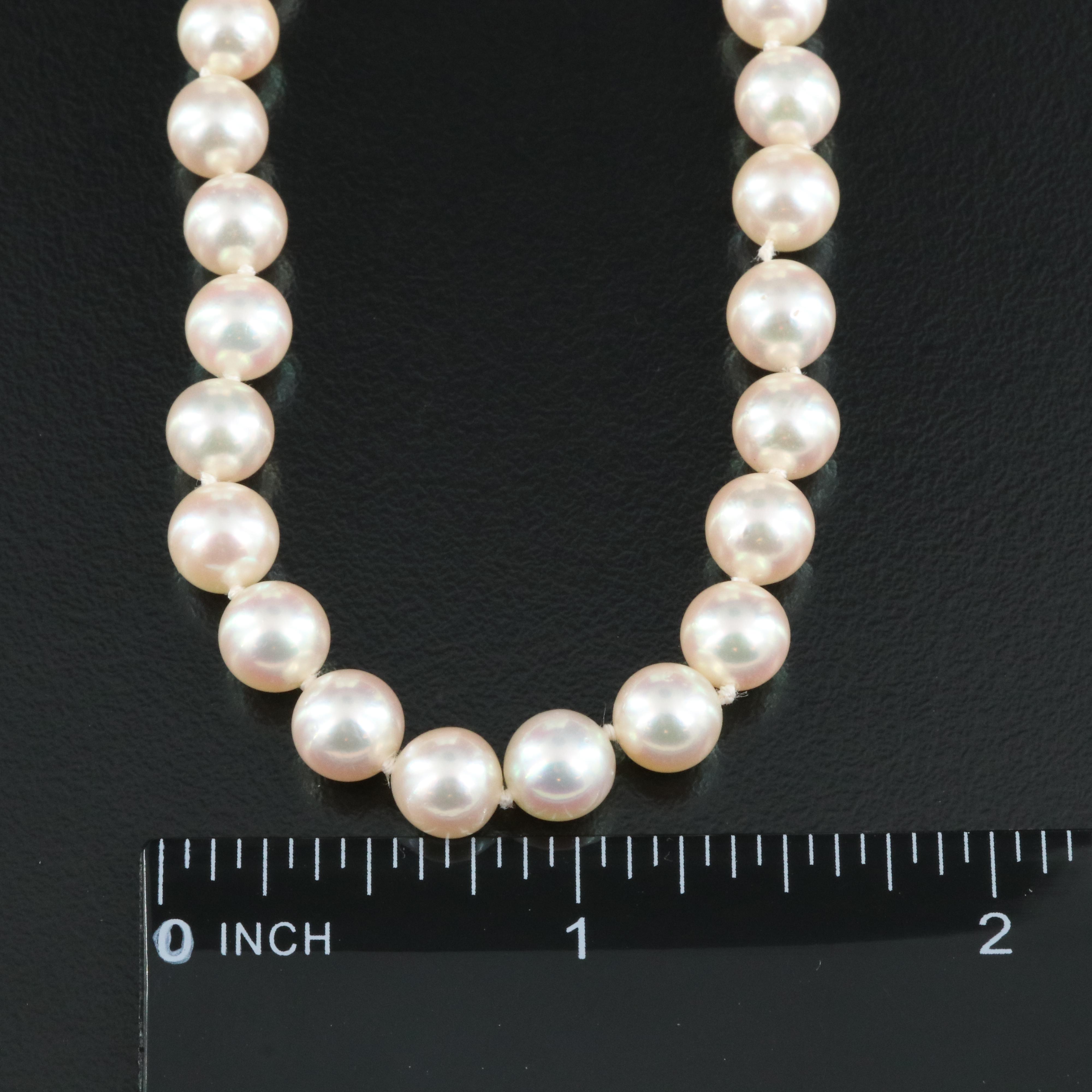 Pearl Necklace with 14K Clasp