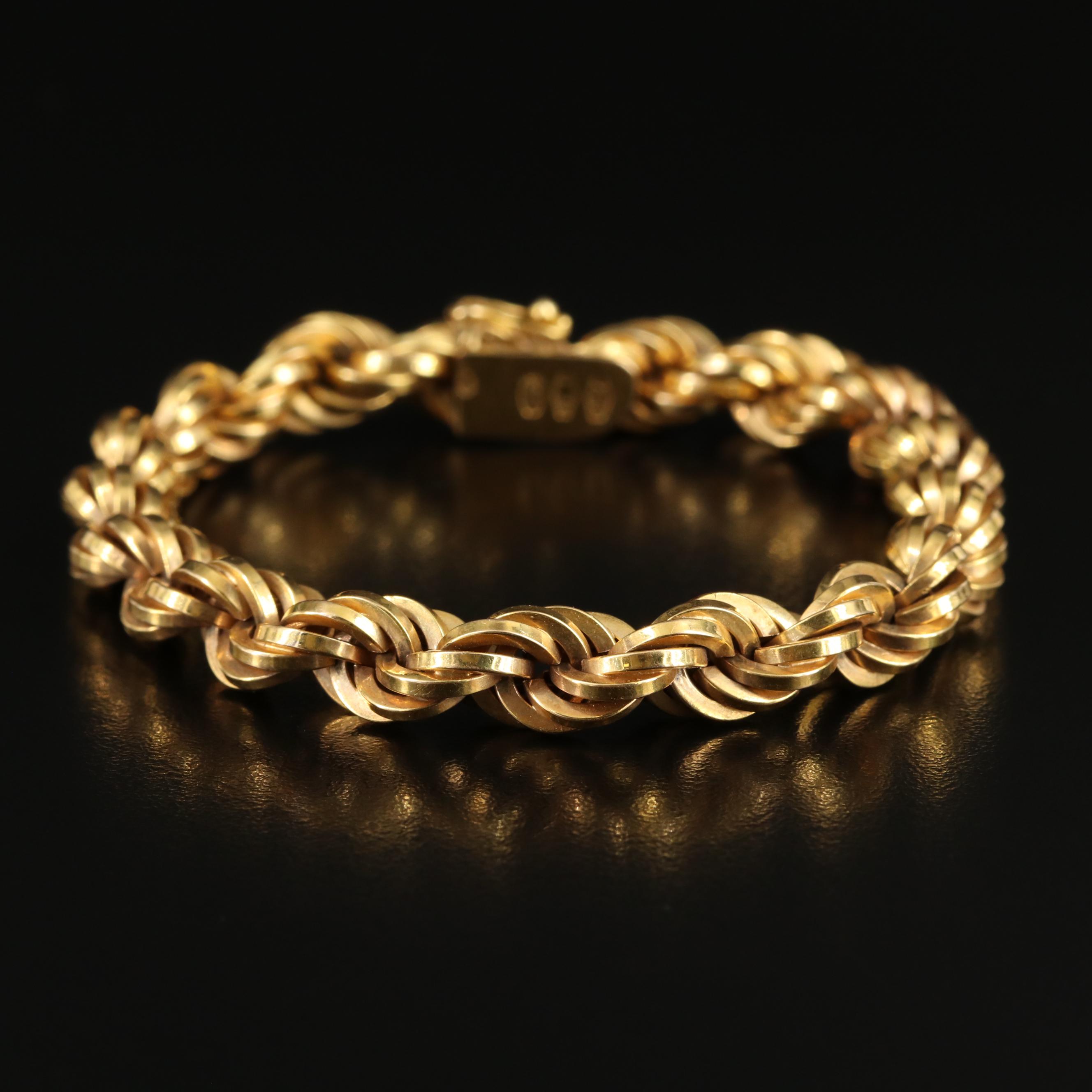 18K Rope Chain Bracelet