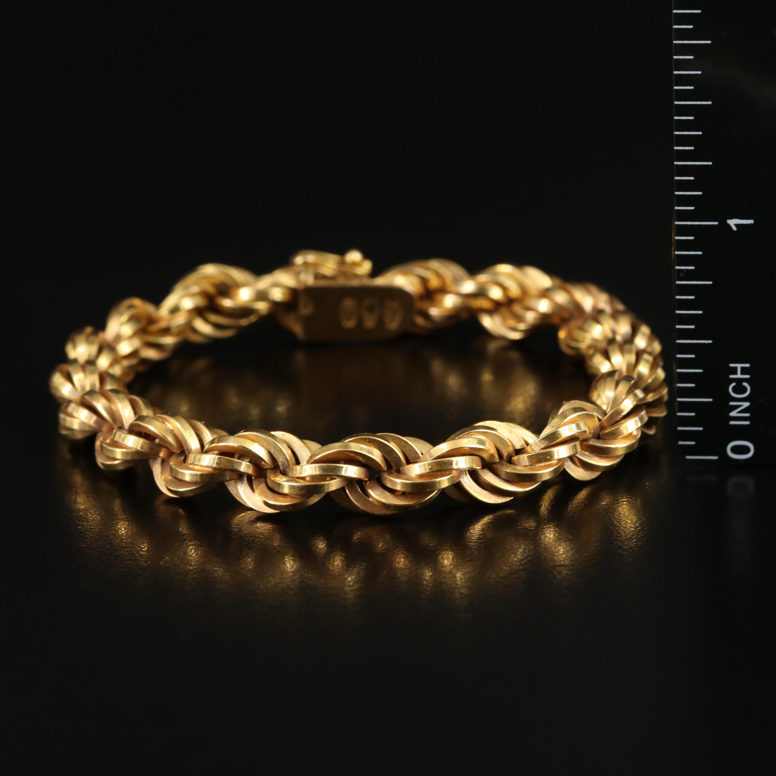 18K Rope Chain Bracelet