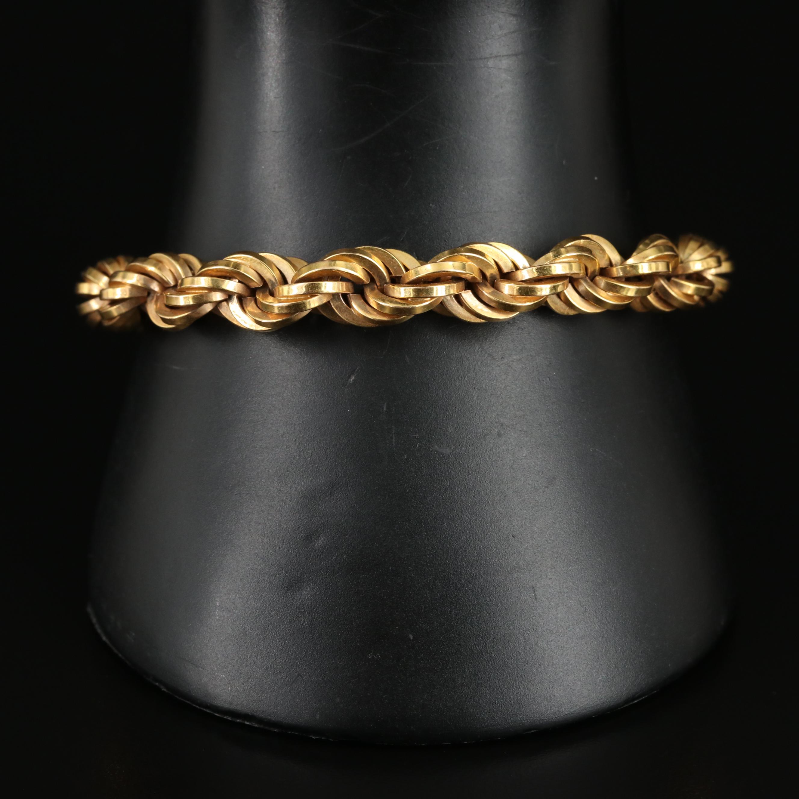 18K Rope Chain Bracelet