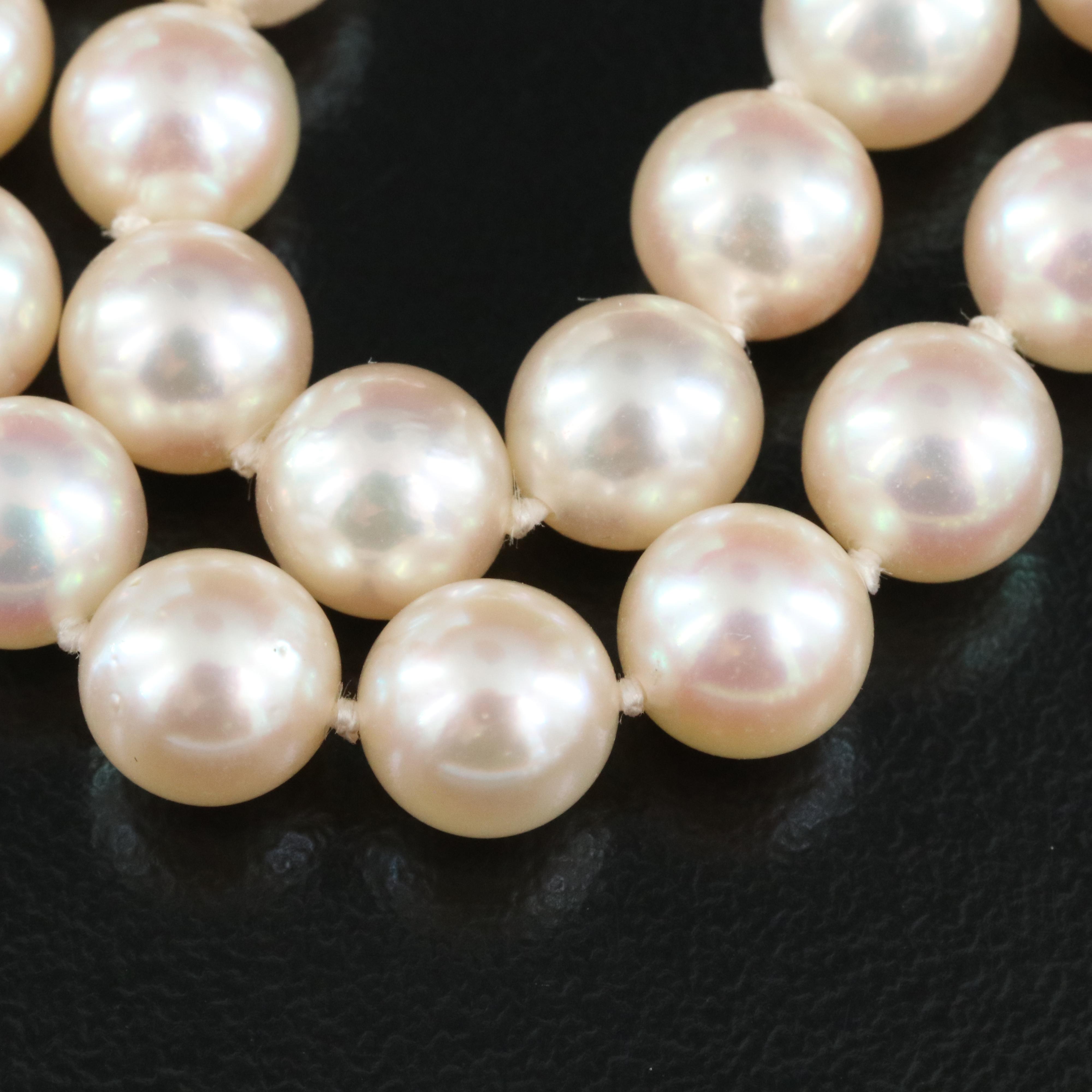 Pearl Necklace with 14K Clasp