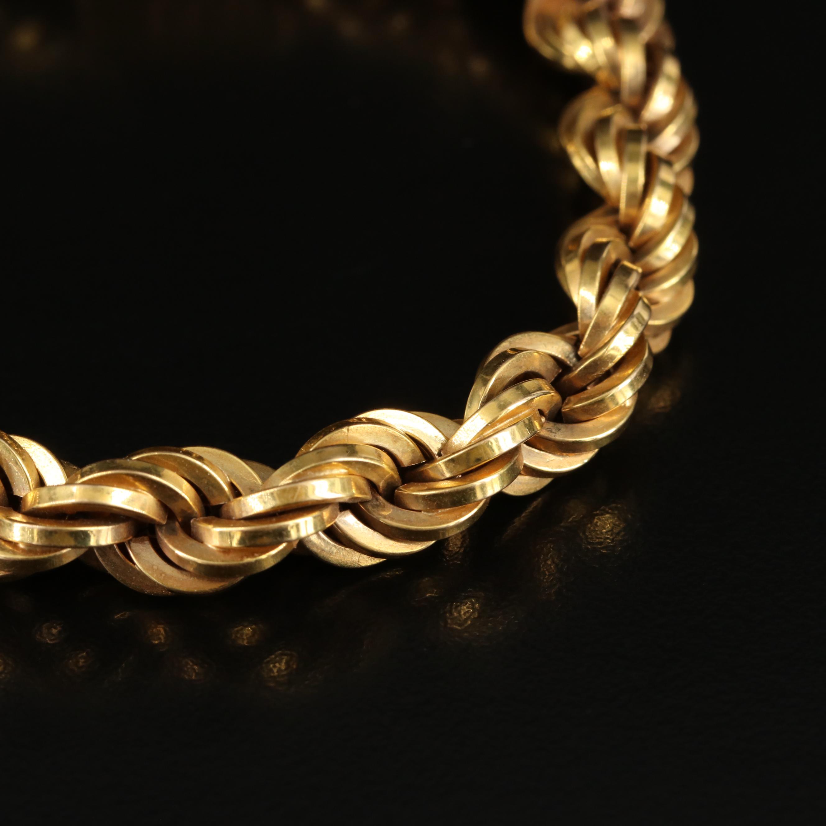18K Rope Chain Bracelet