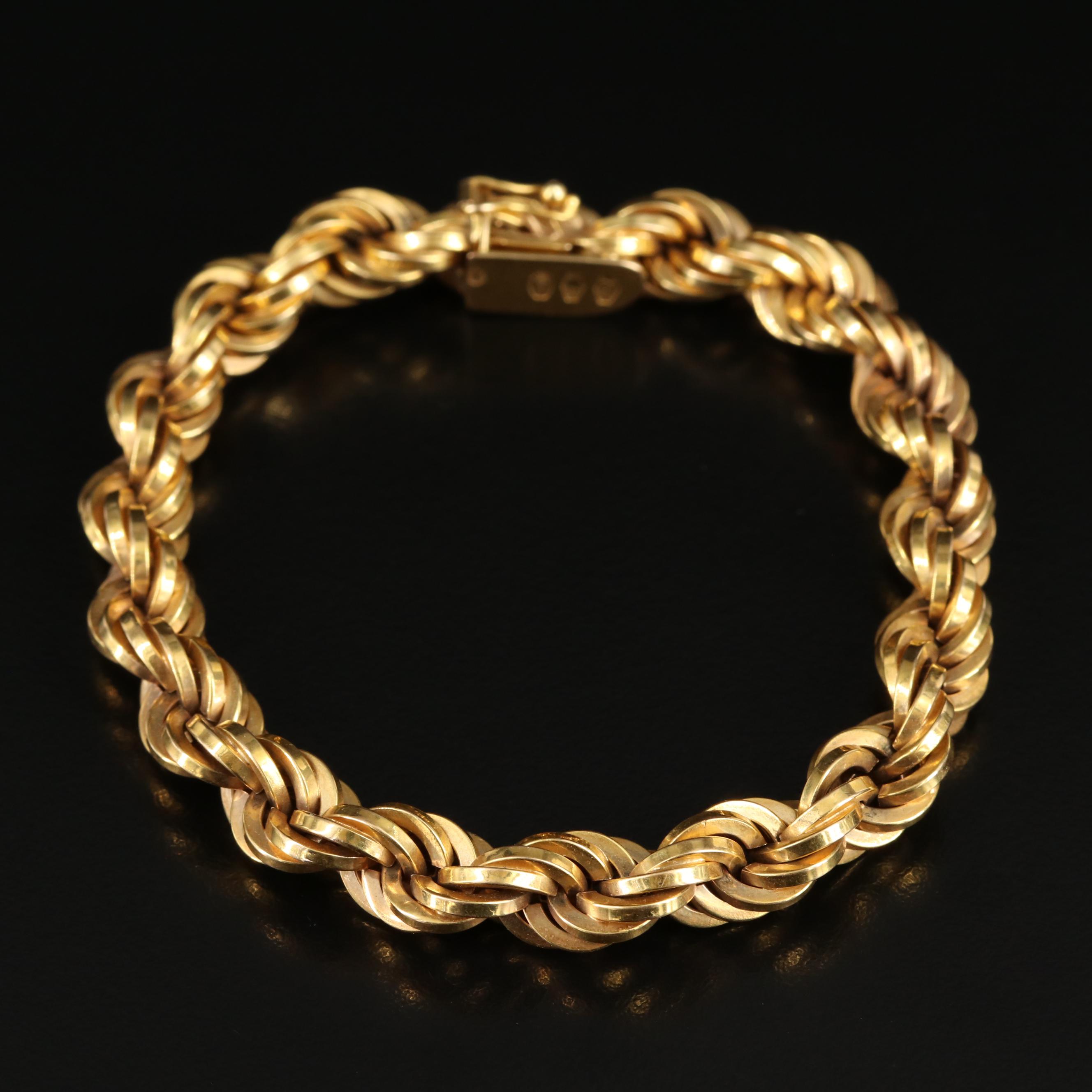 18K Rope Chain Bracelet