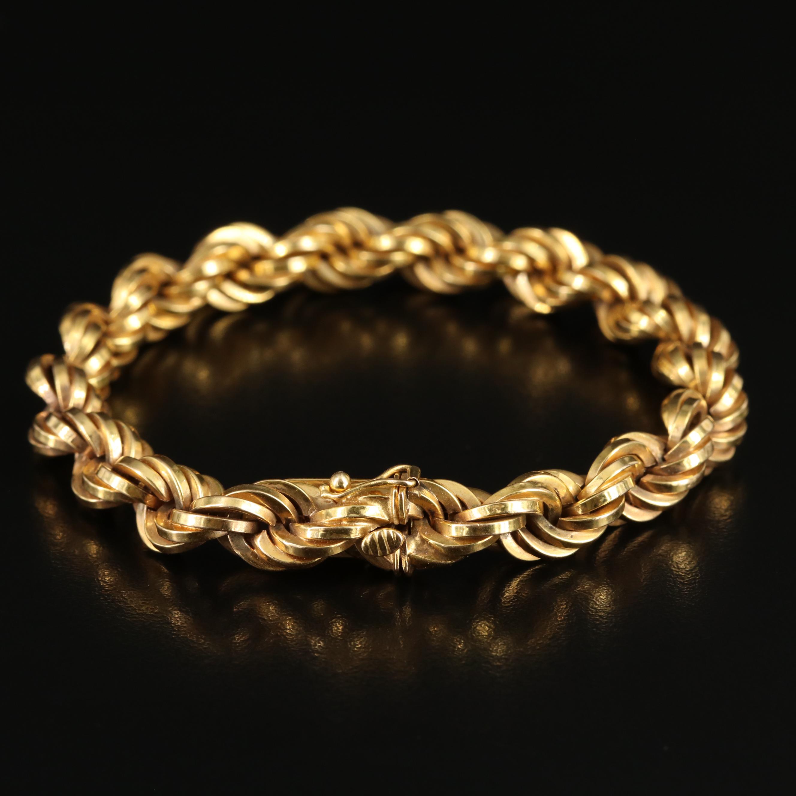 18K Rope Chain Bracelet