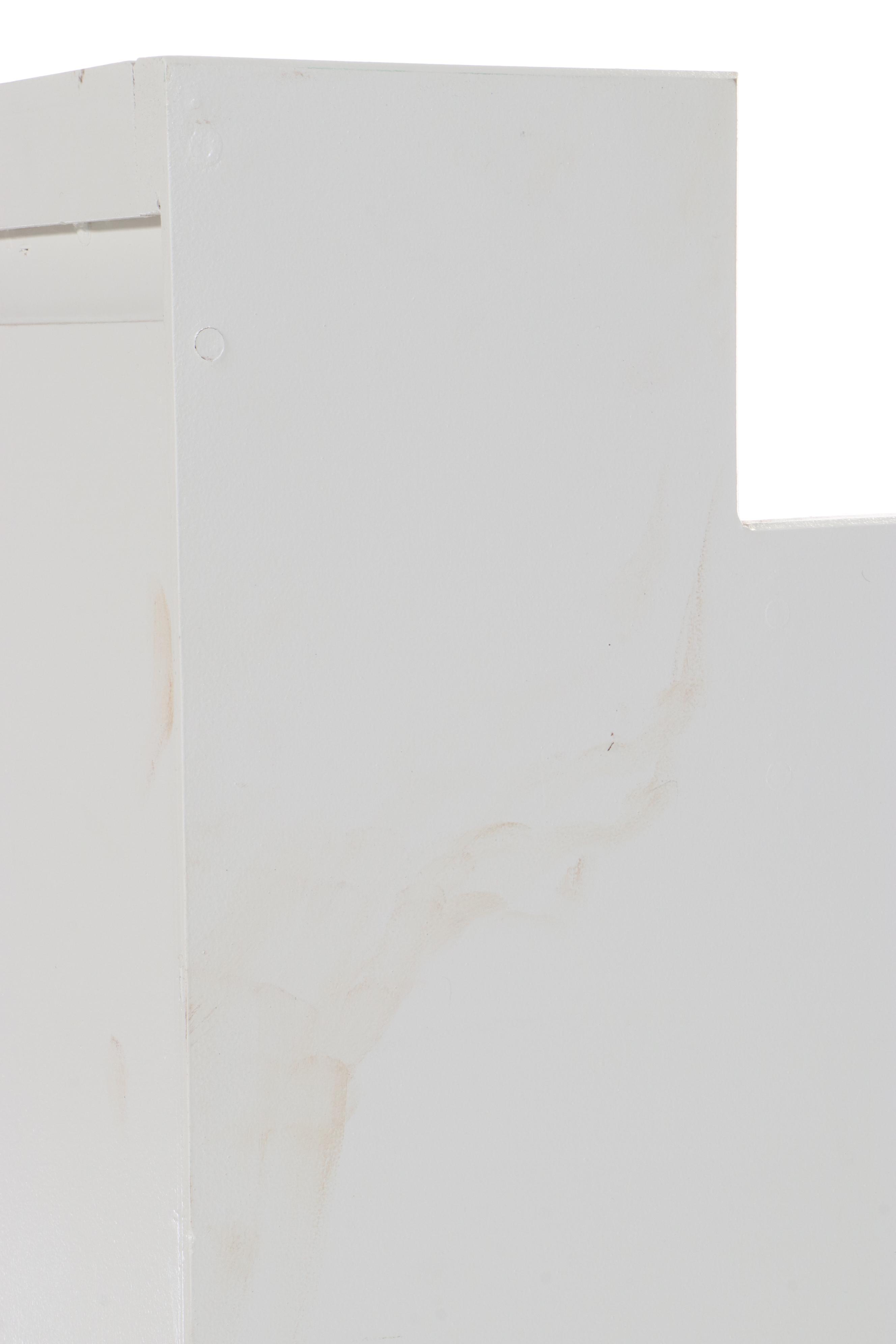 White-Painted Wooden Pool Cue Stand