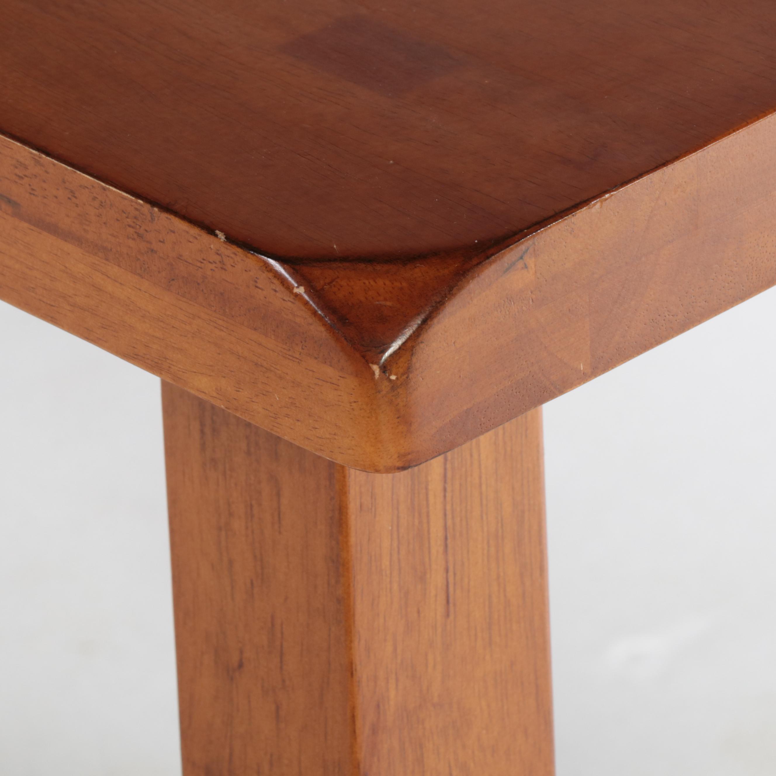 Contemporary Wooden Two-Tier Console Table