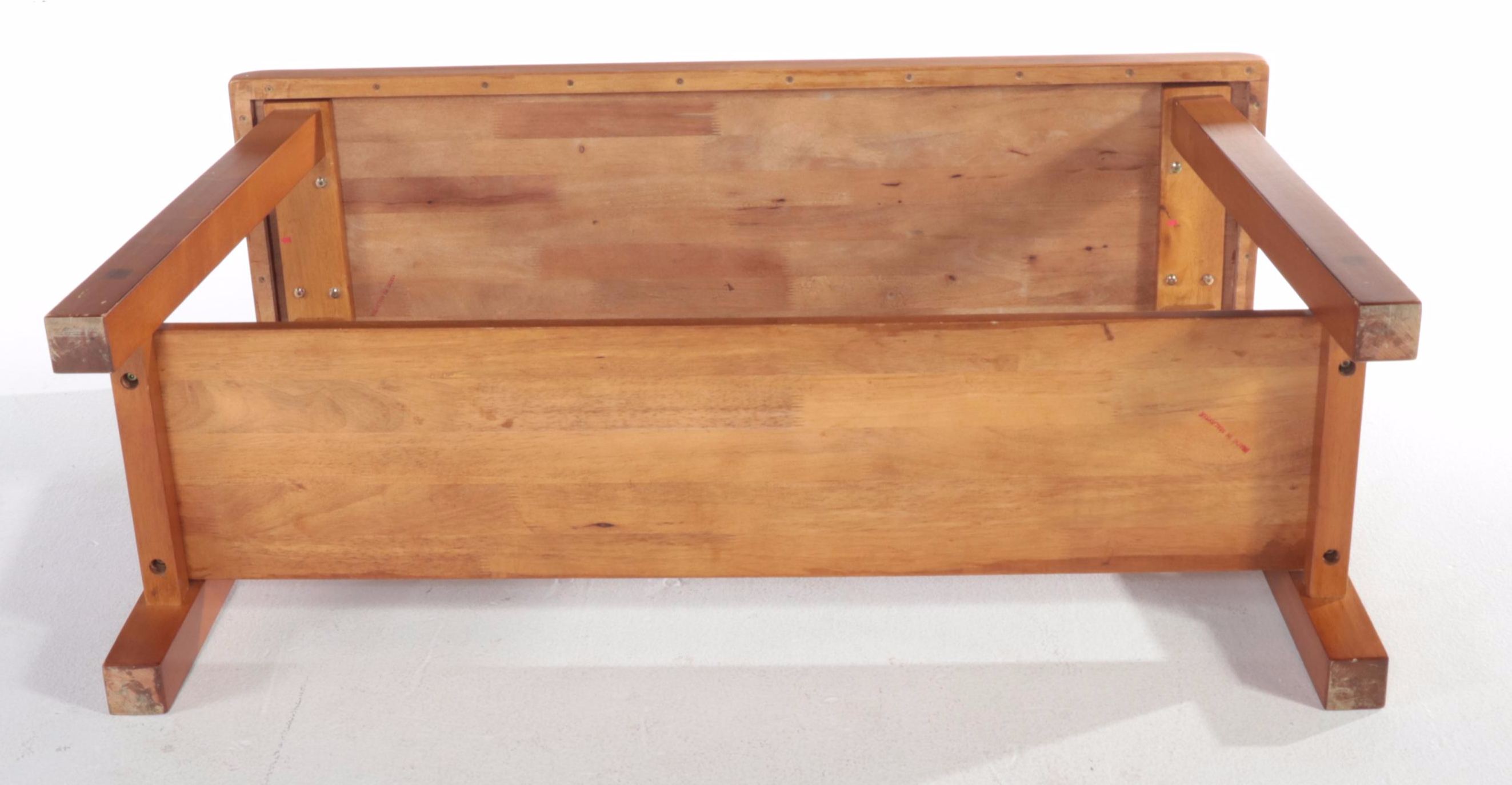 Contemporary Wooden Two-Tier Console Table