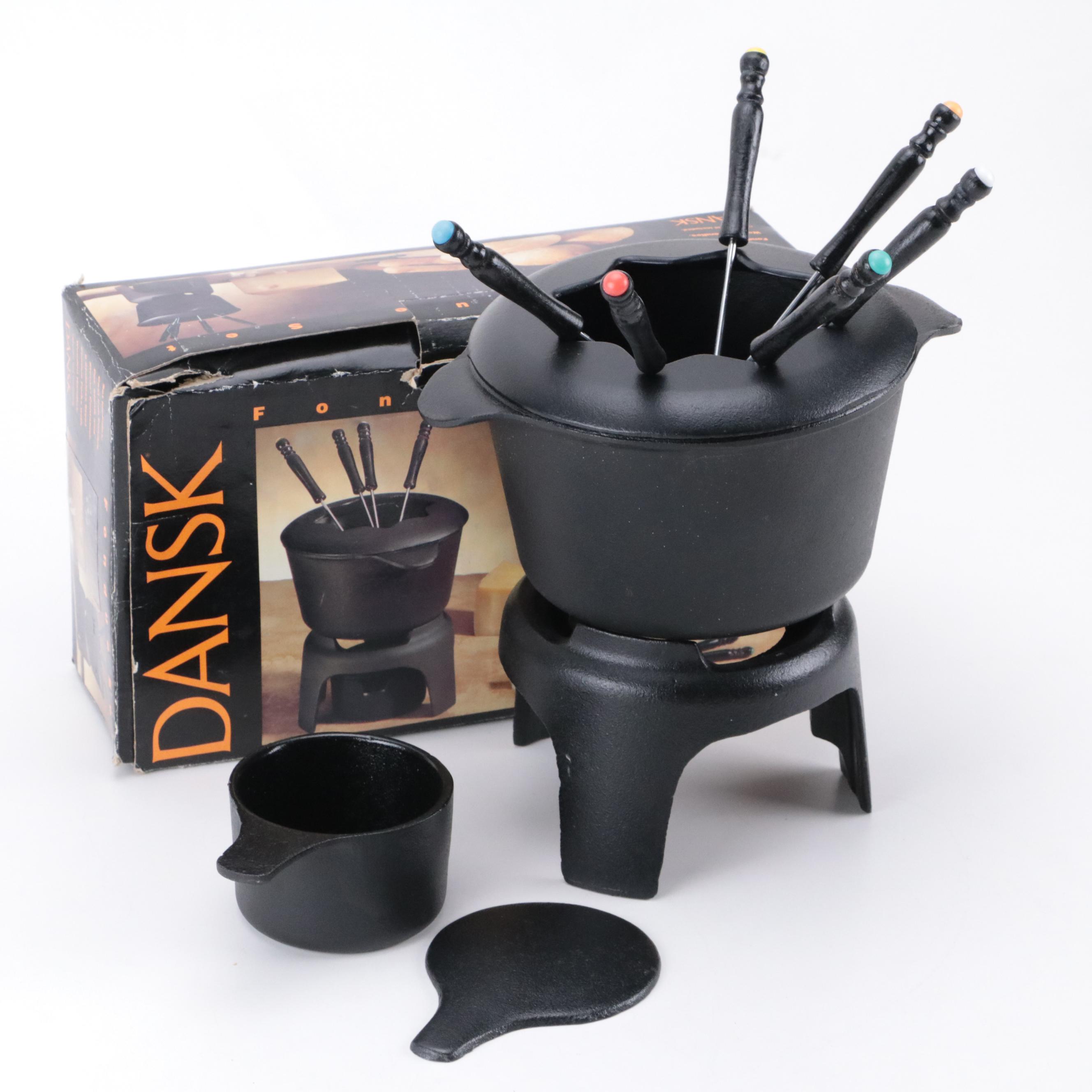 Dansk Cast Iron Fondue Set