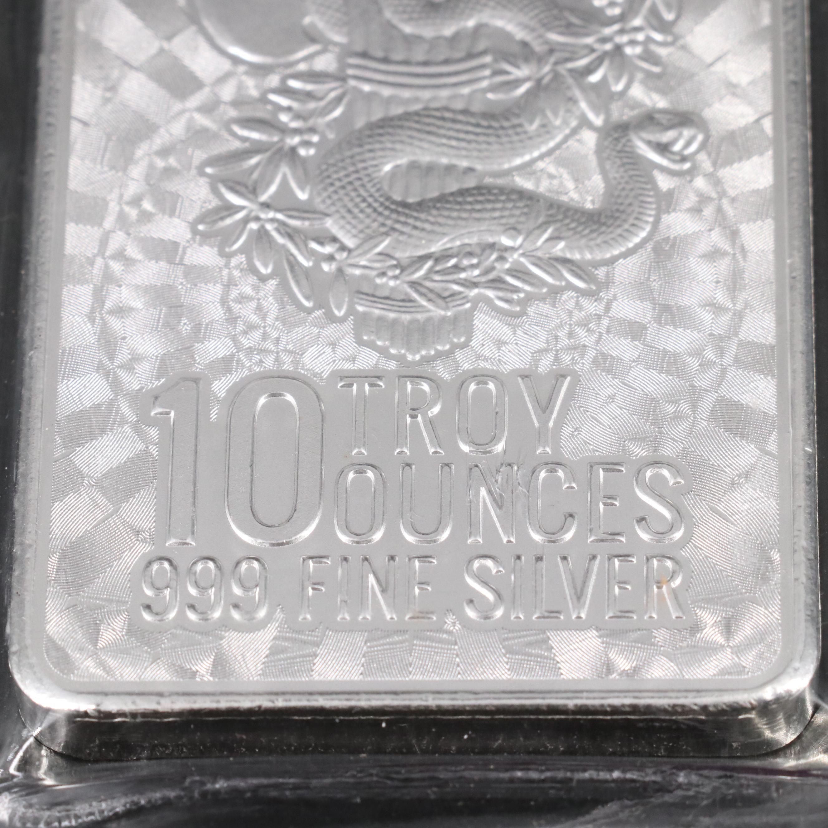 Ten Troy Ounce .999 Silver Bar