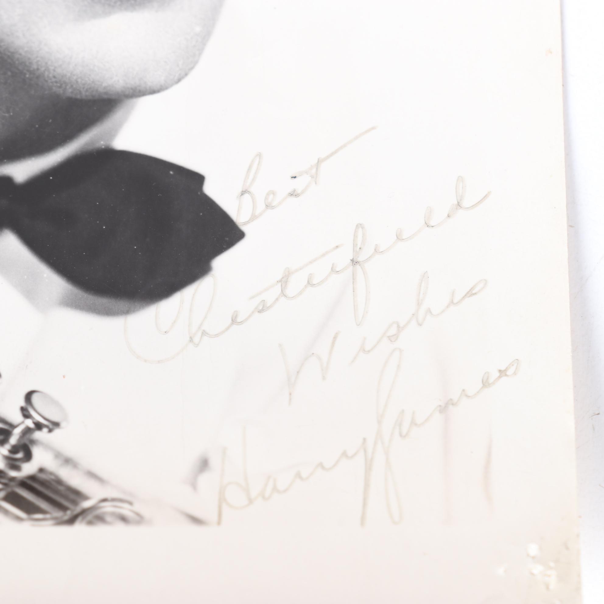 Harry James Orchestra Correspondence and Photos Postmarked Beverly Hills, 1946