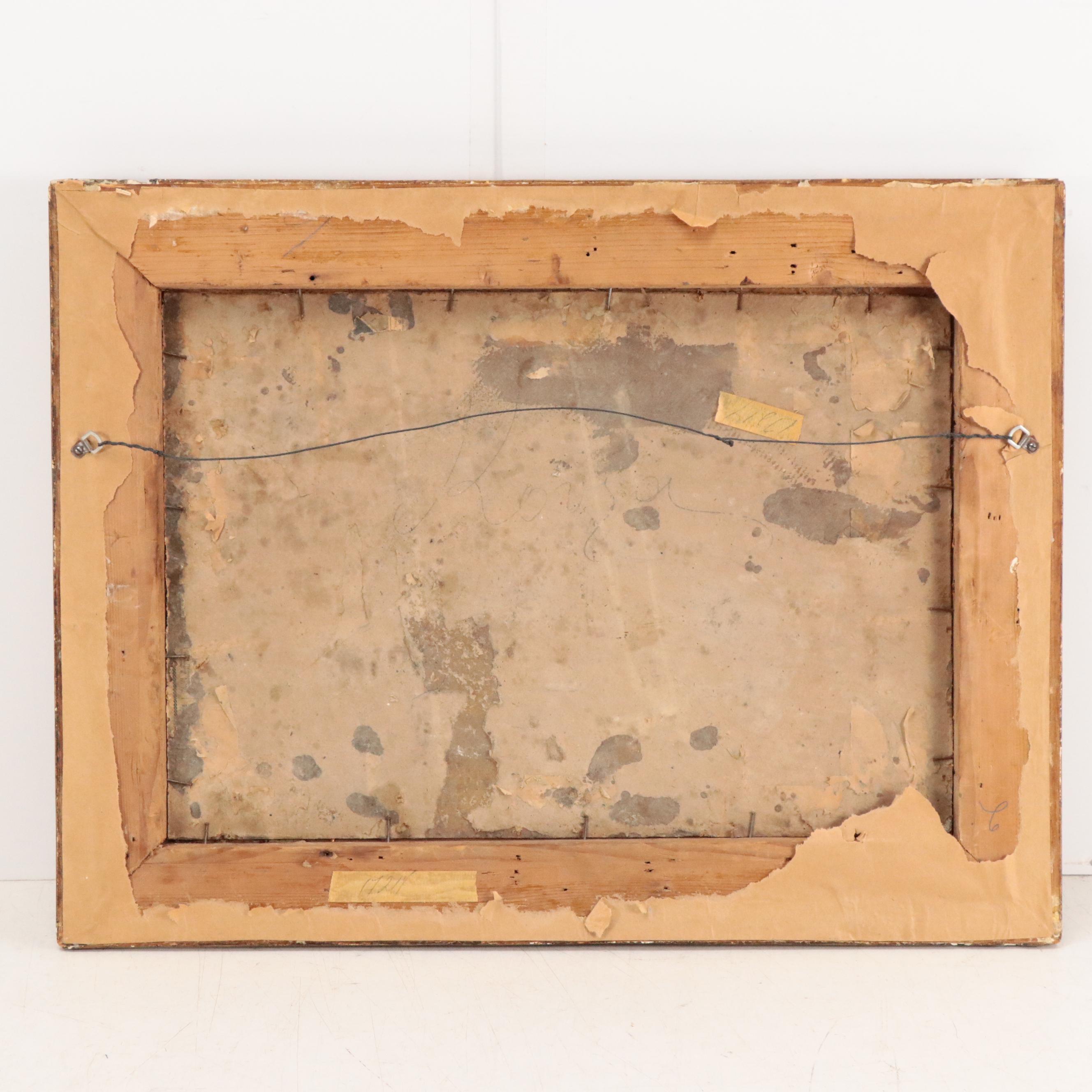 Figural Oil Painting of of Reclining Lady Reading, Early 20th Century