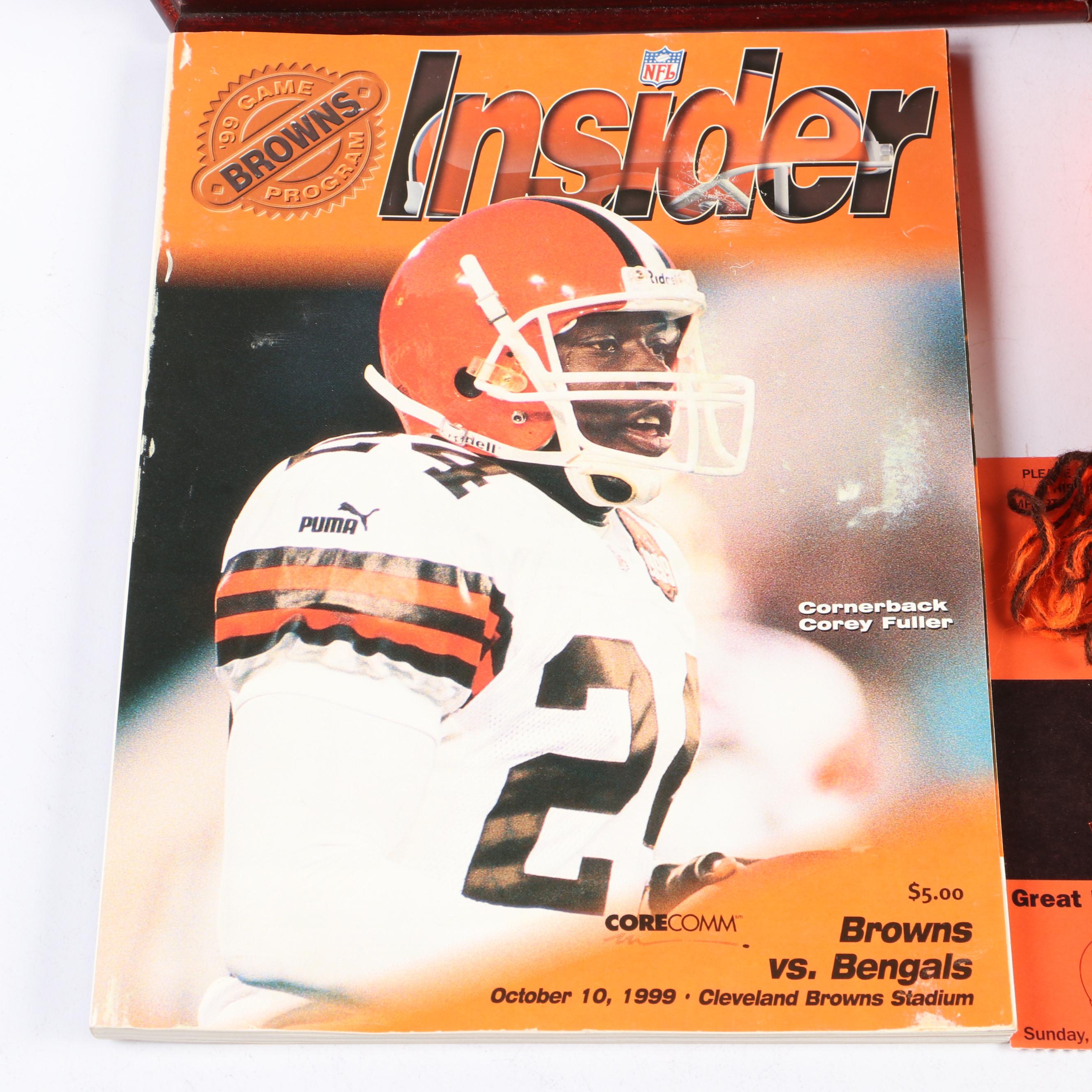 Bernie Kosar Signed Cleveland Browns Football with Display and More
