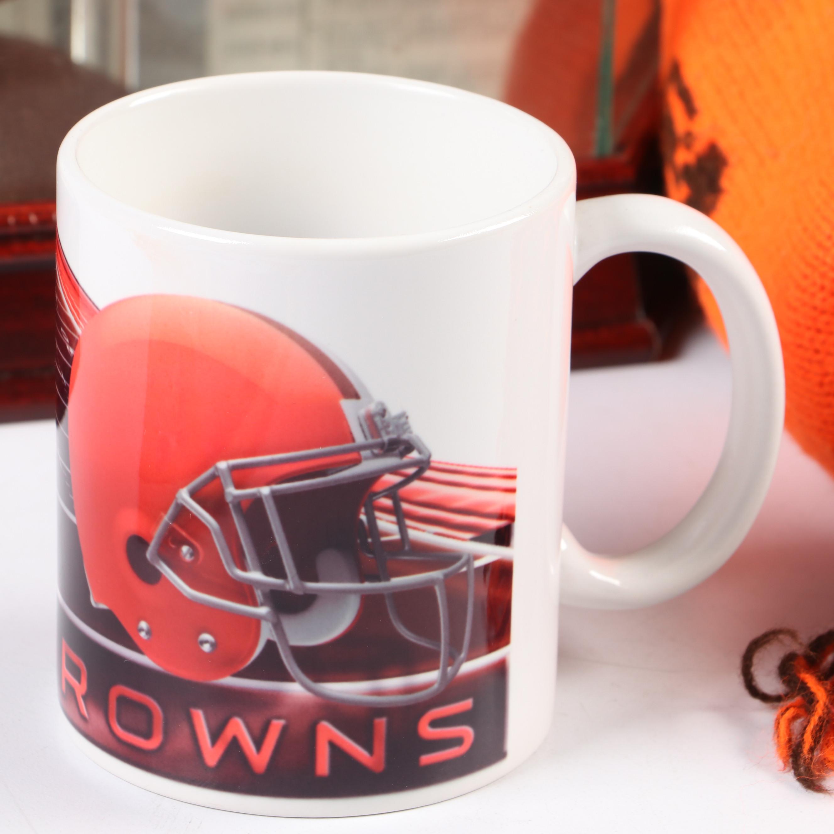 Bernie Kosar Signed Cleveland Browns Football with Display and More