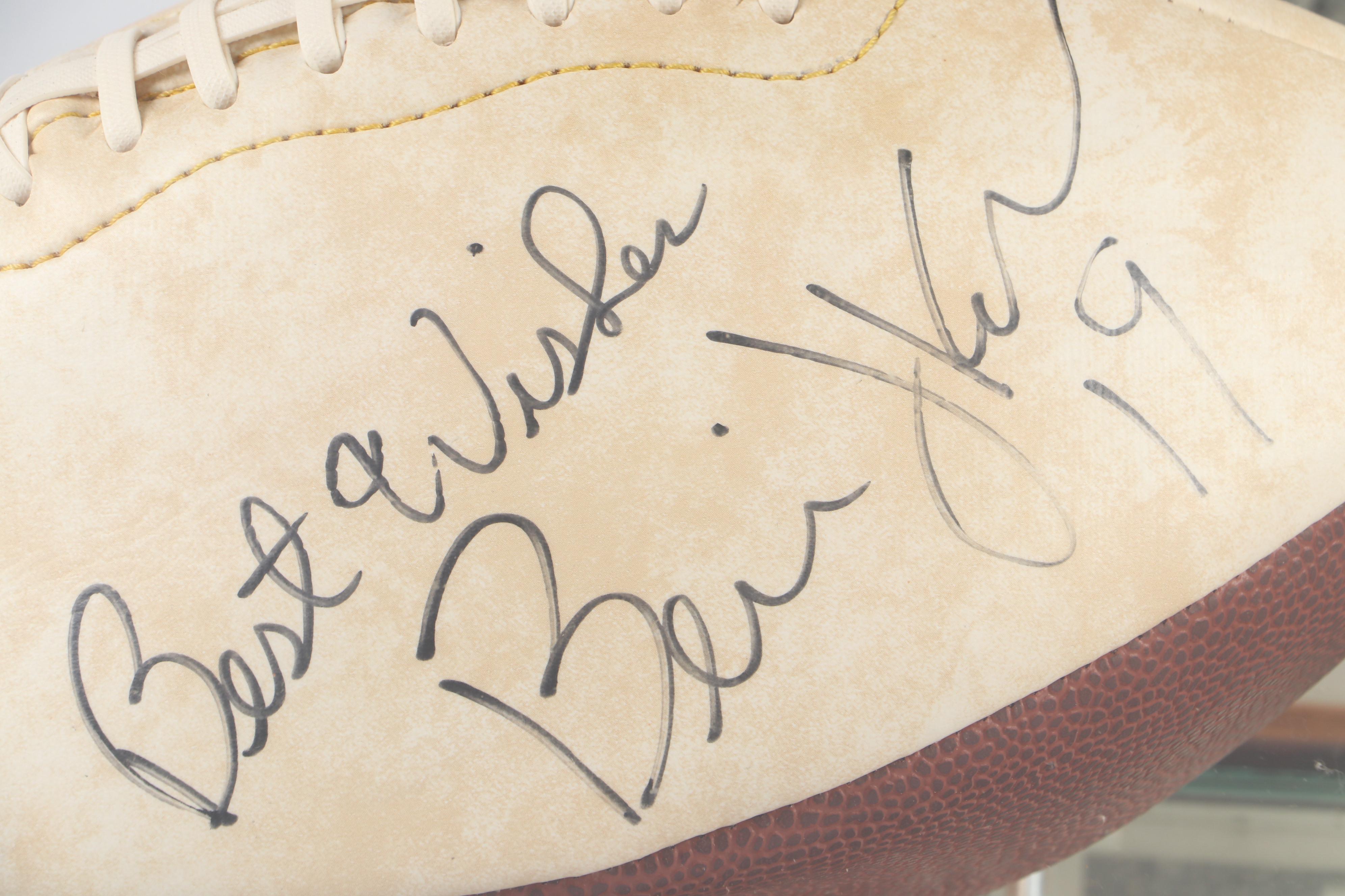 Bernie Kosar Signed Cleveland Browns Football with Display and More